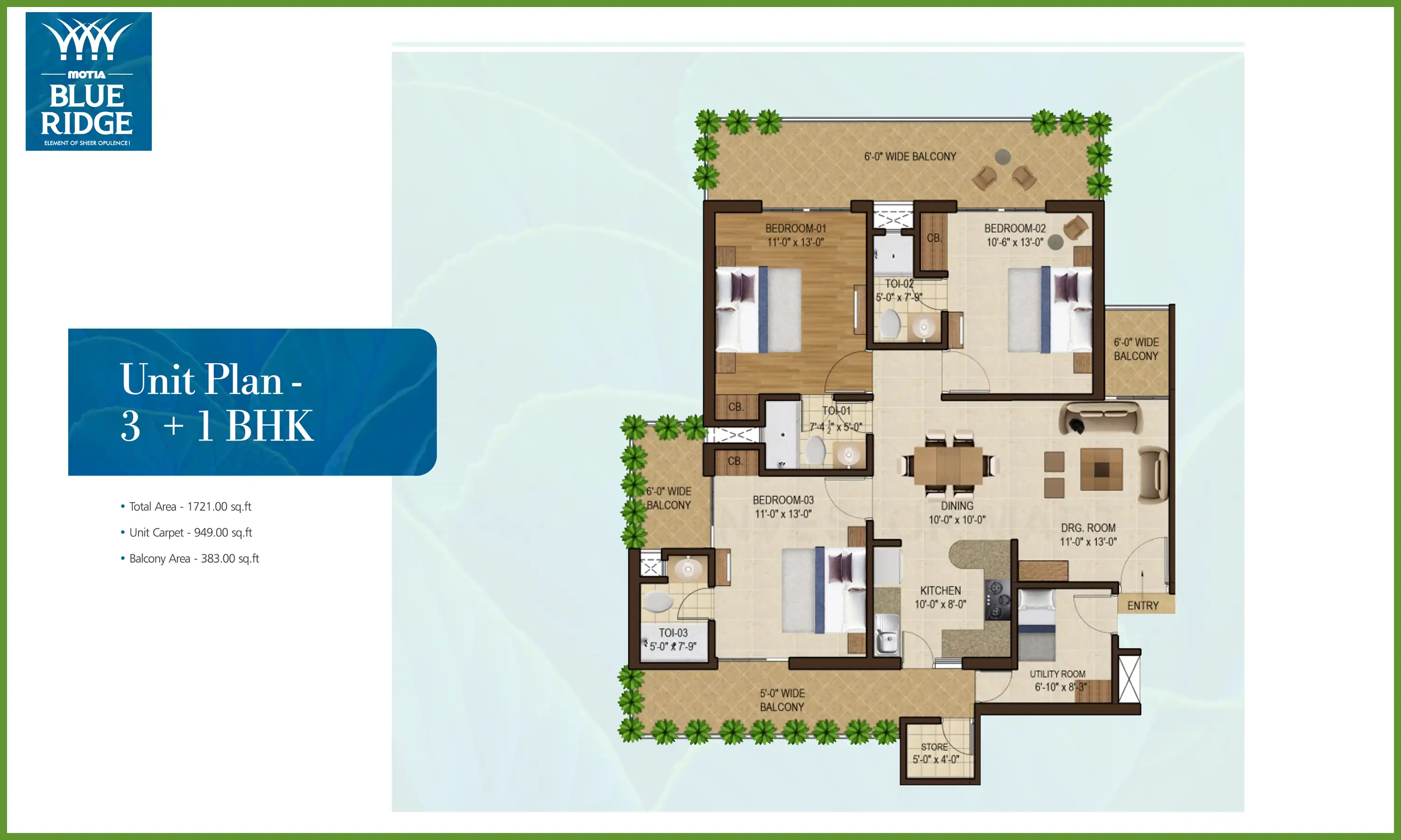 1721 Sqft