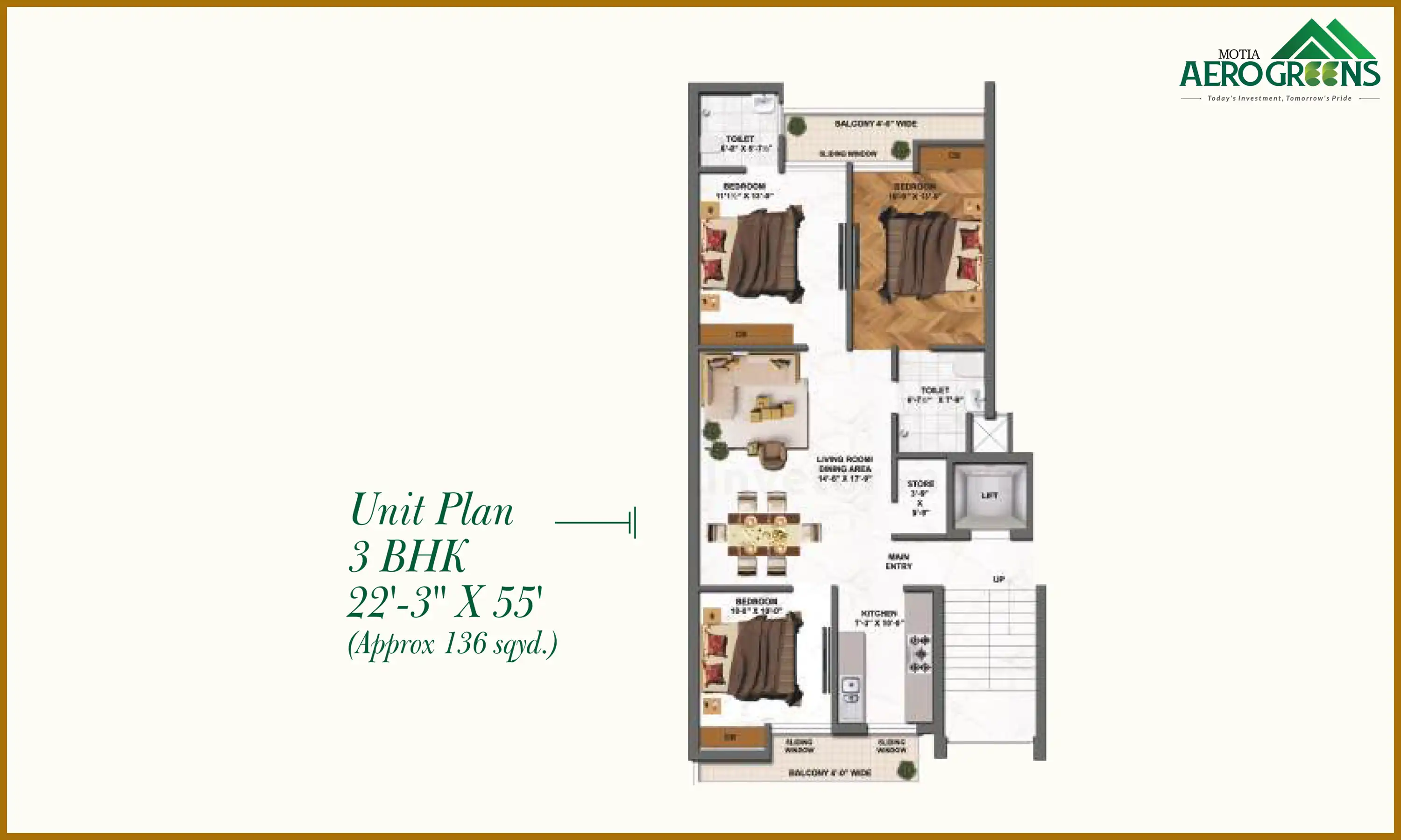136 Sqft