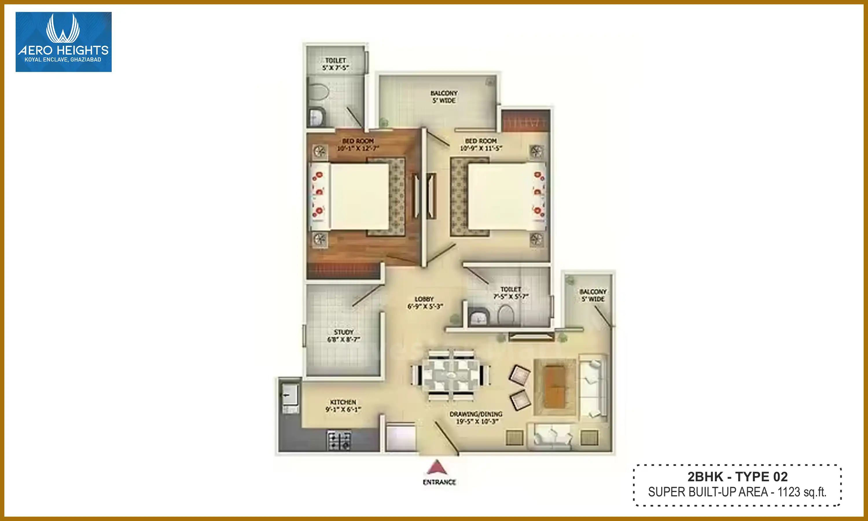 1123 Sqft