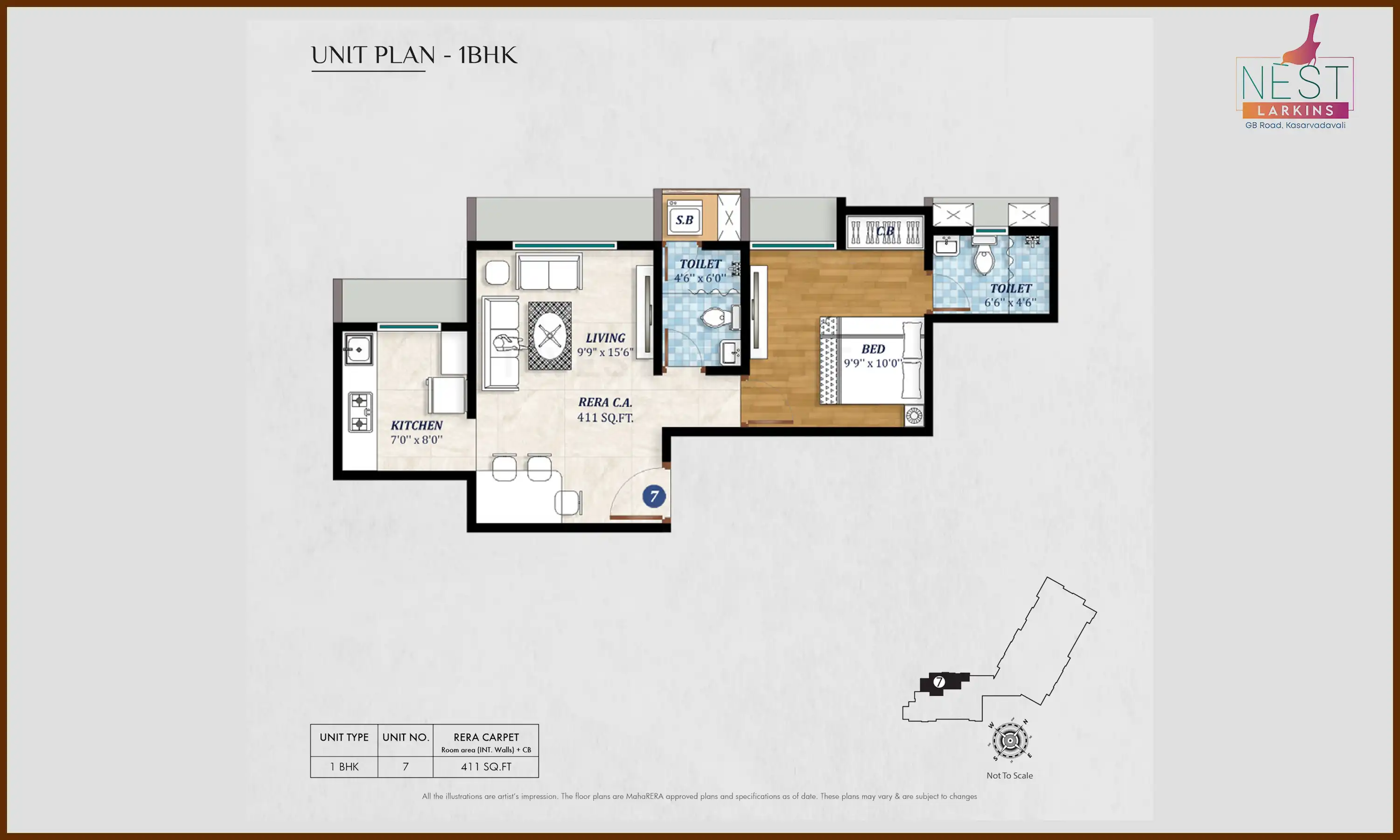411 Sqft