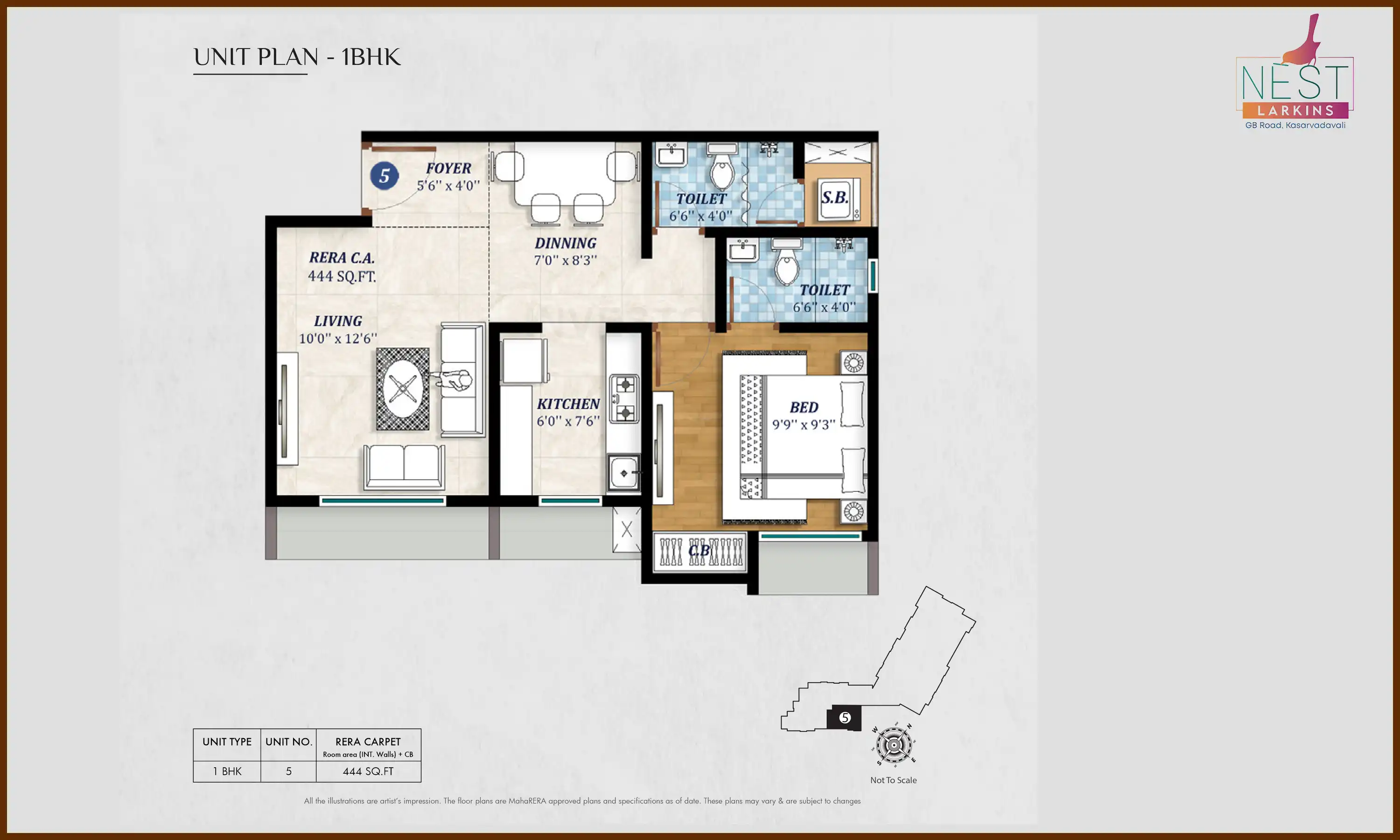 444 Sqft