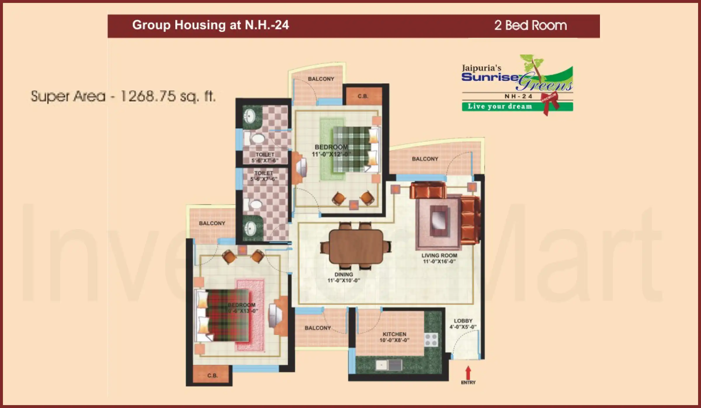 1269 Sqft