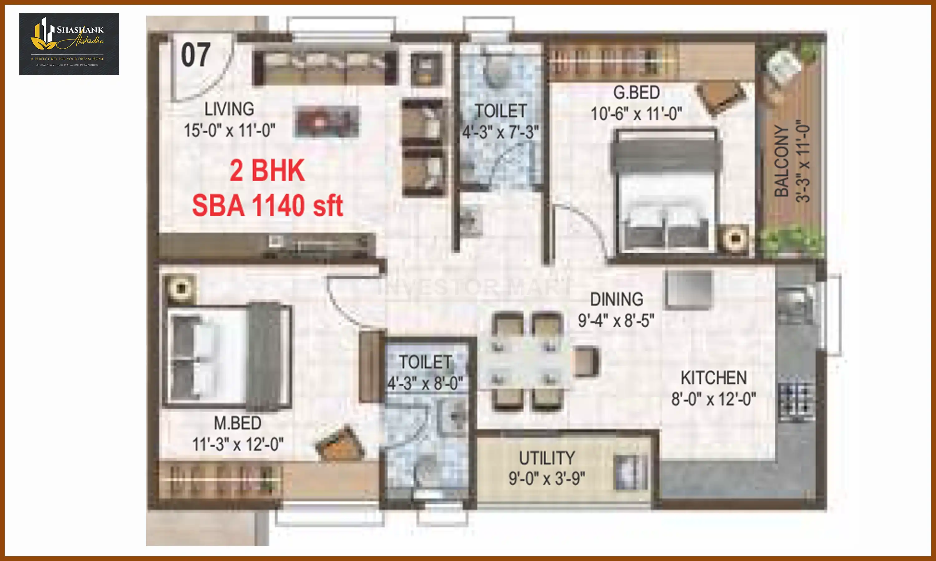 1140 Sqft