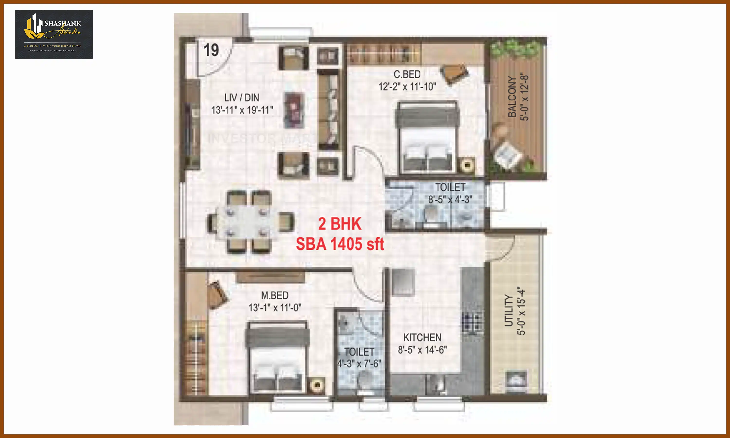 1405 Sqft