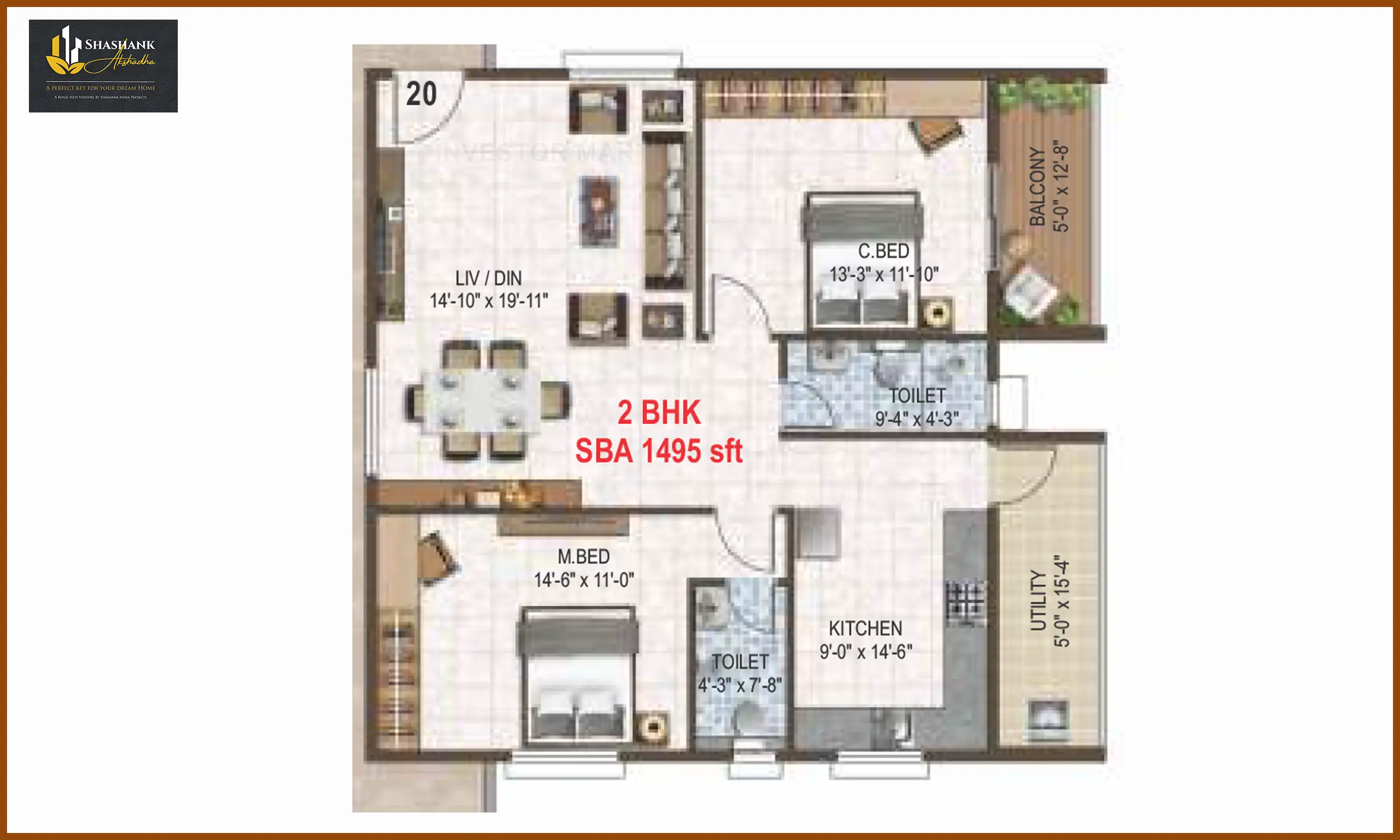 1495 Sqft