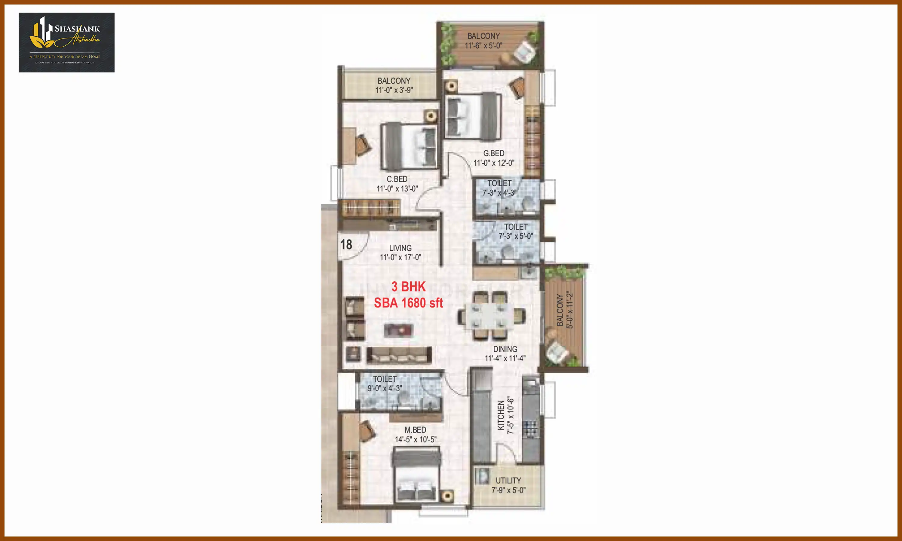 1680 Sqft