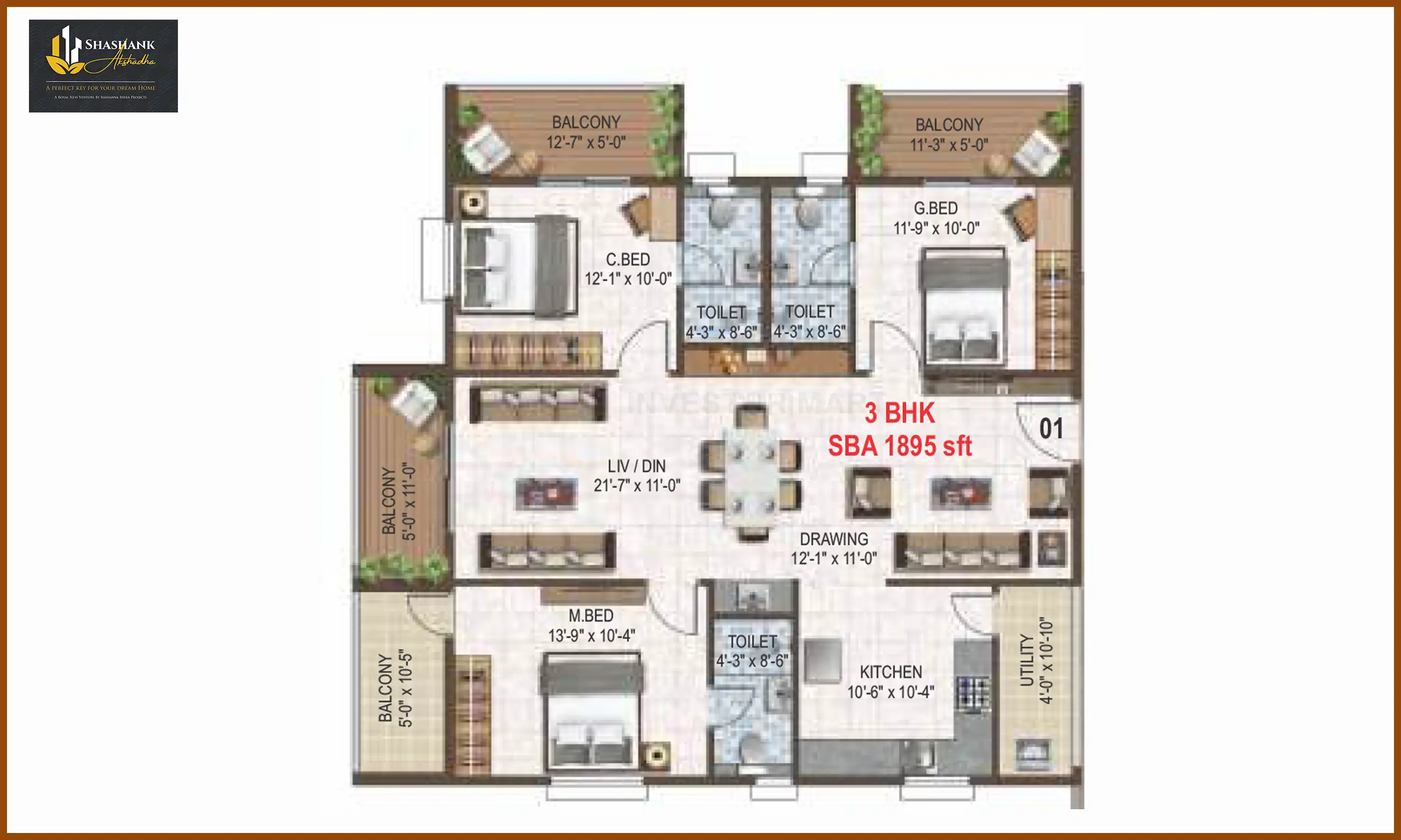 1895 Sqft