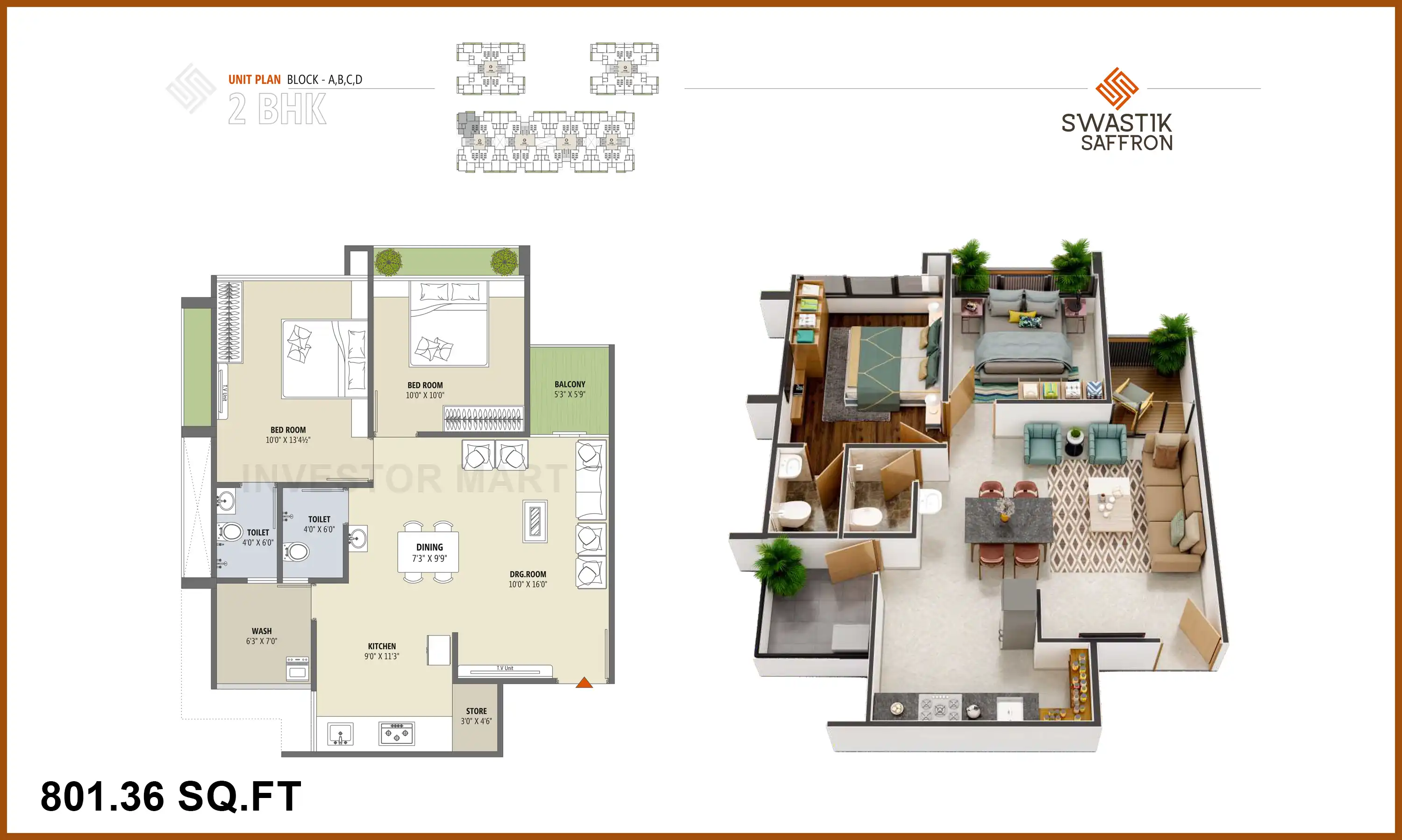 802 Sqft