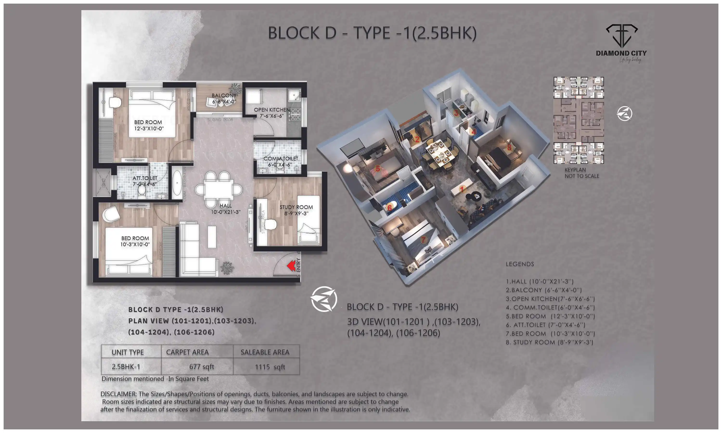 1115 Sqft