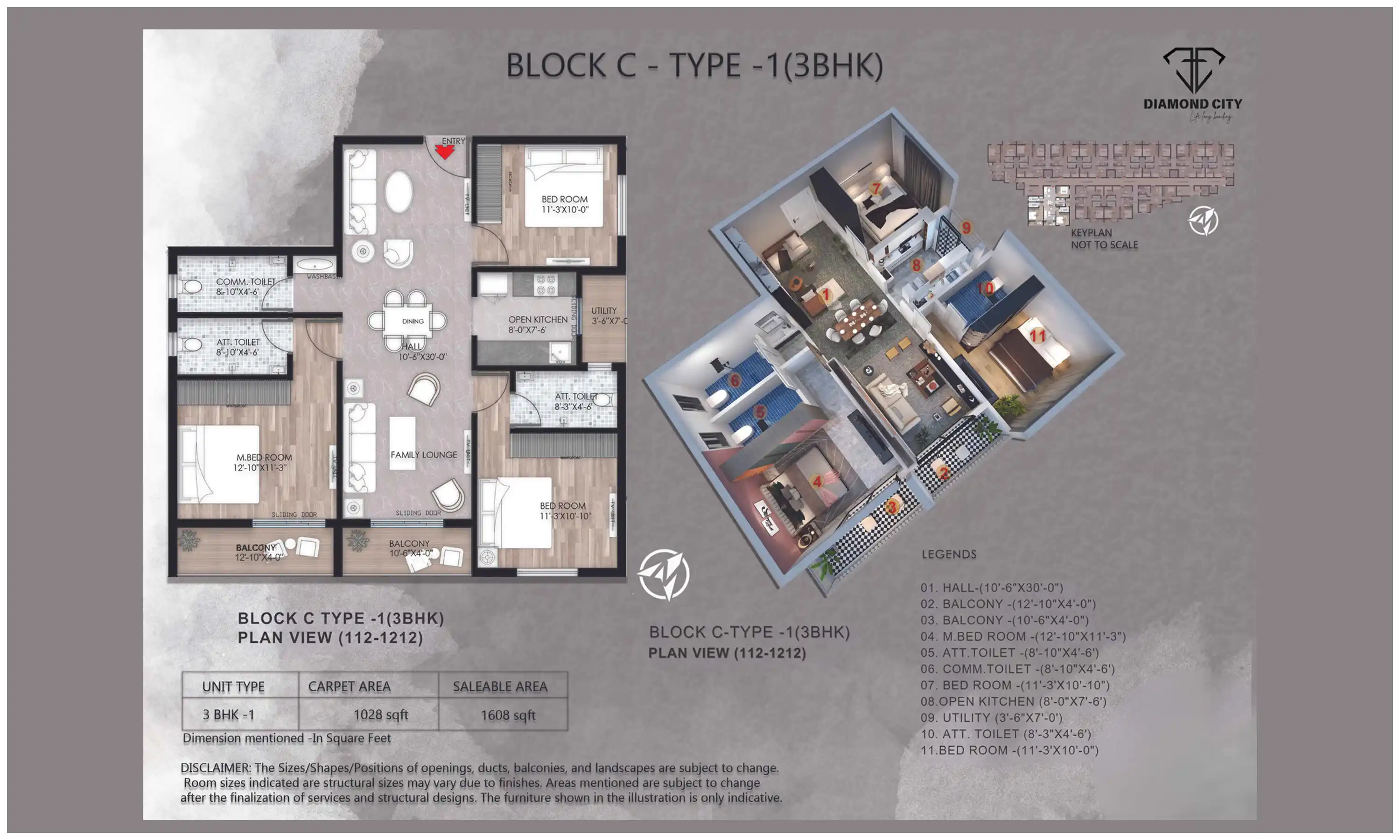 1608 Sqft