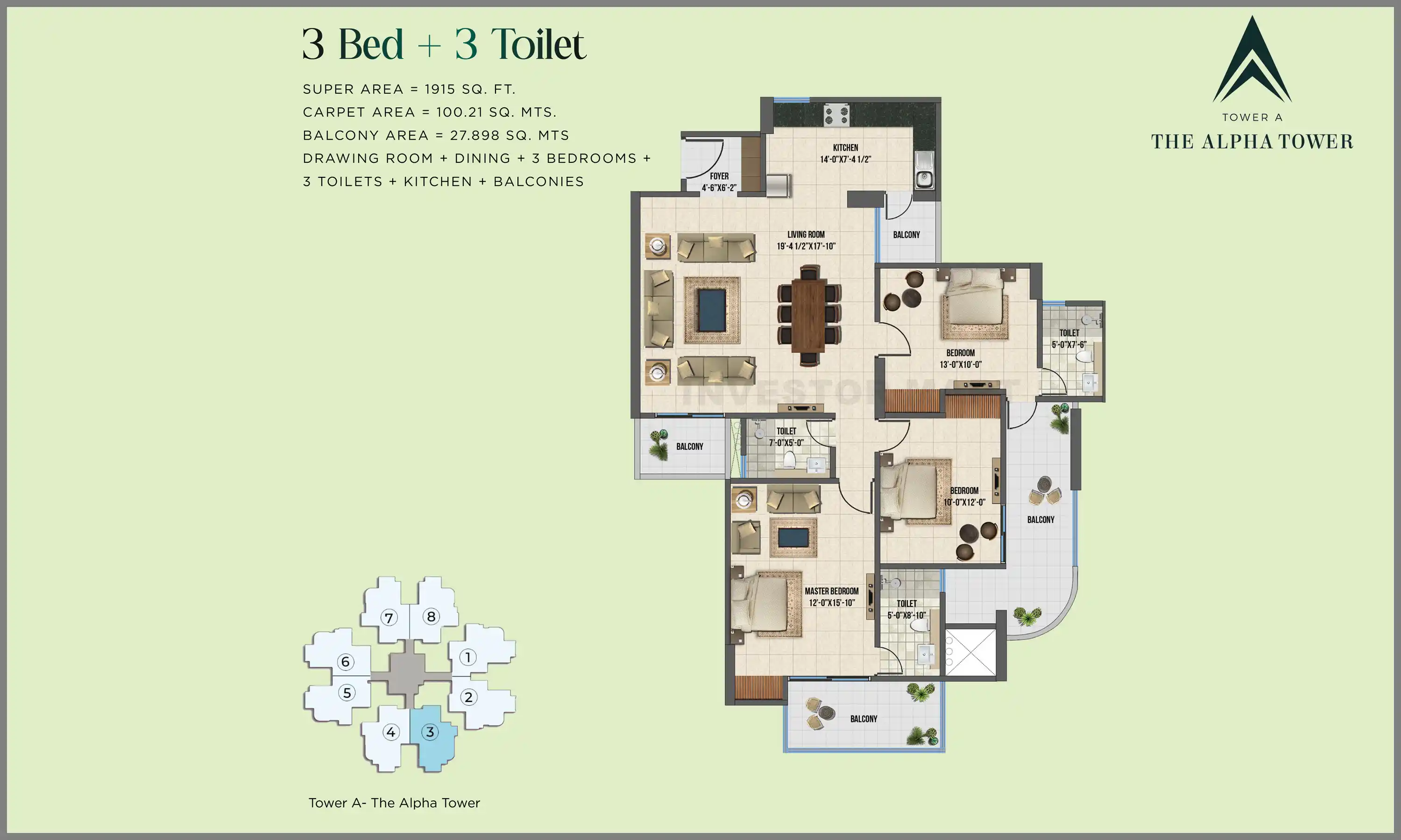 1915 Sqft