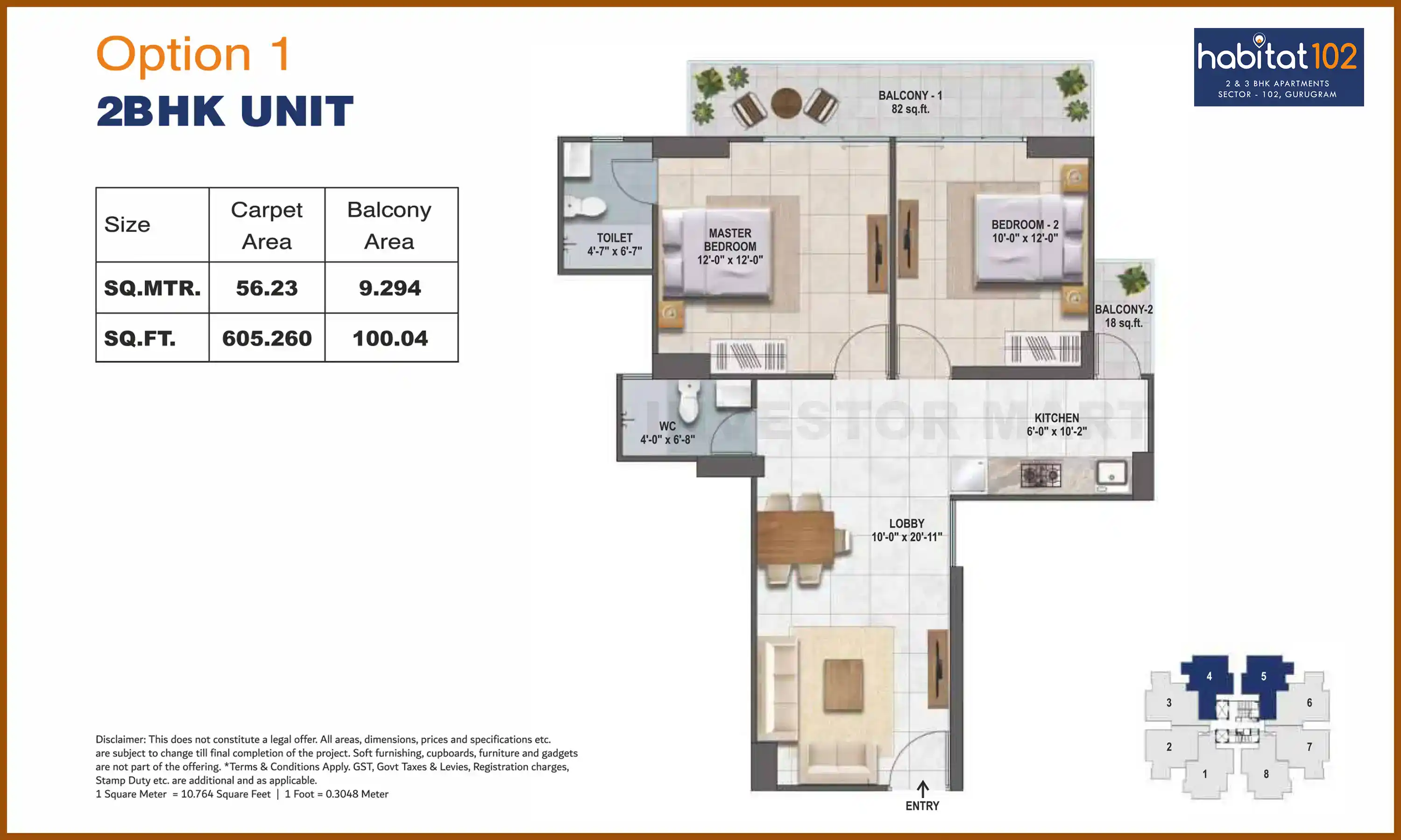 606 Sqft