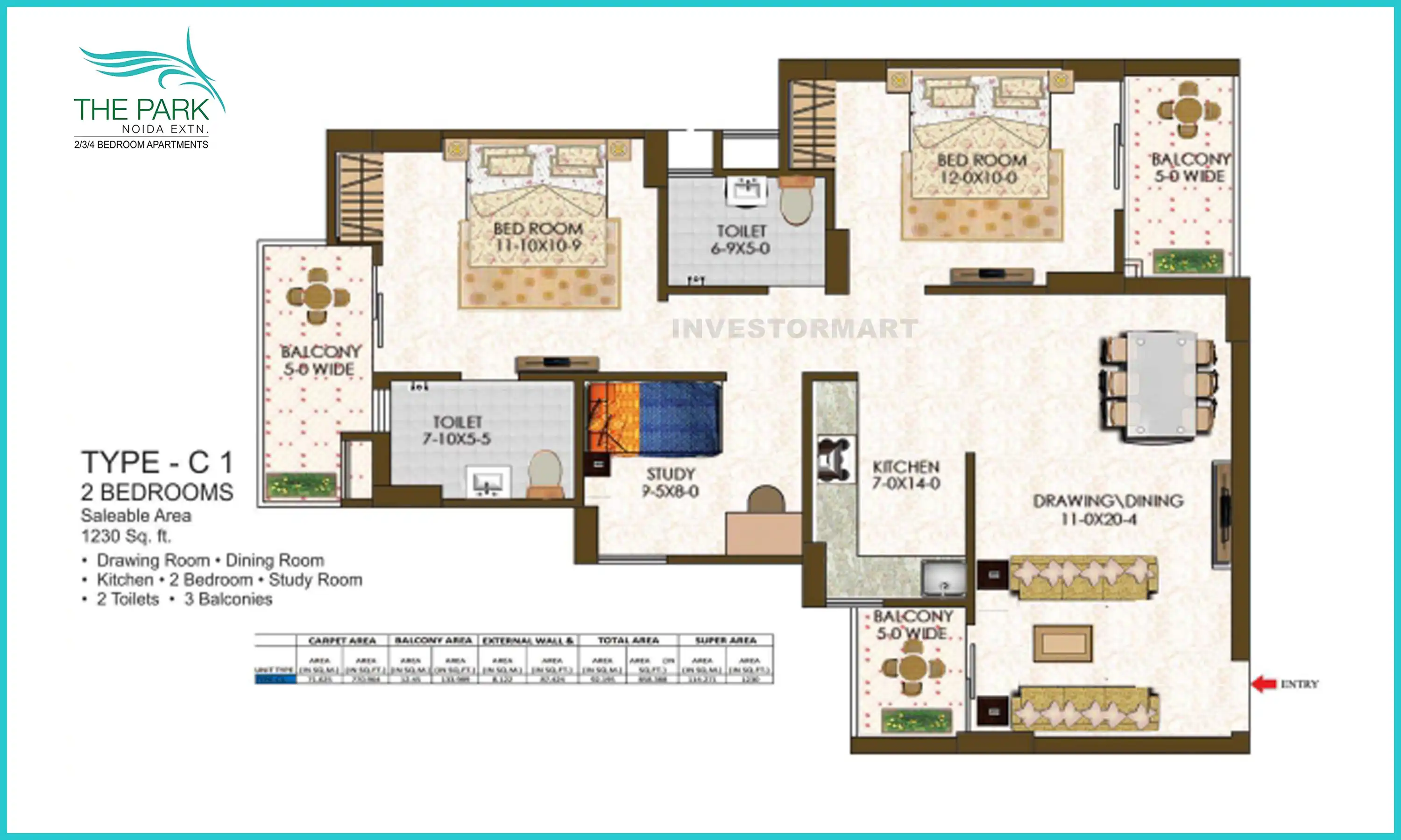 1230 Sqft