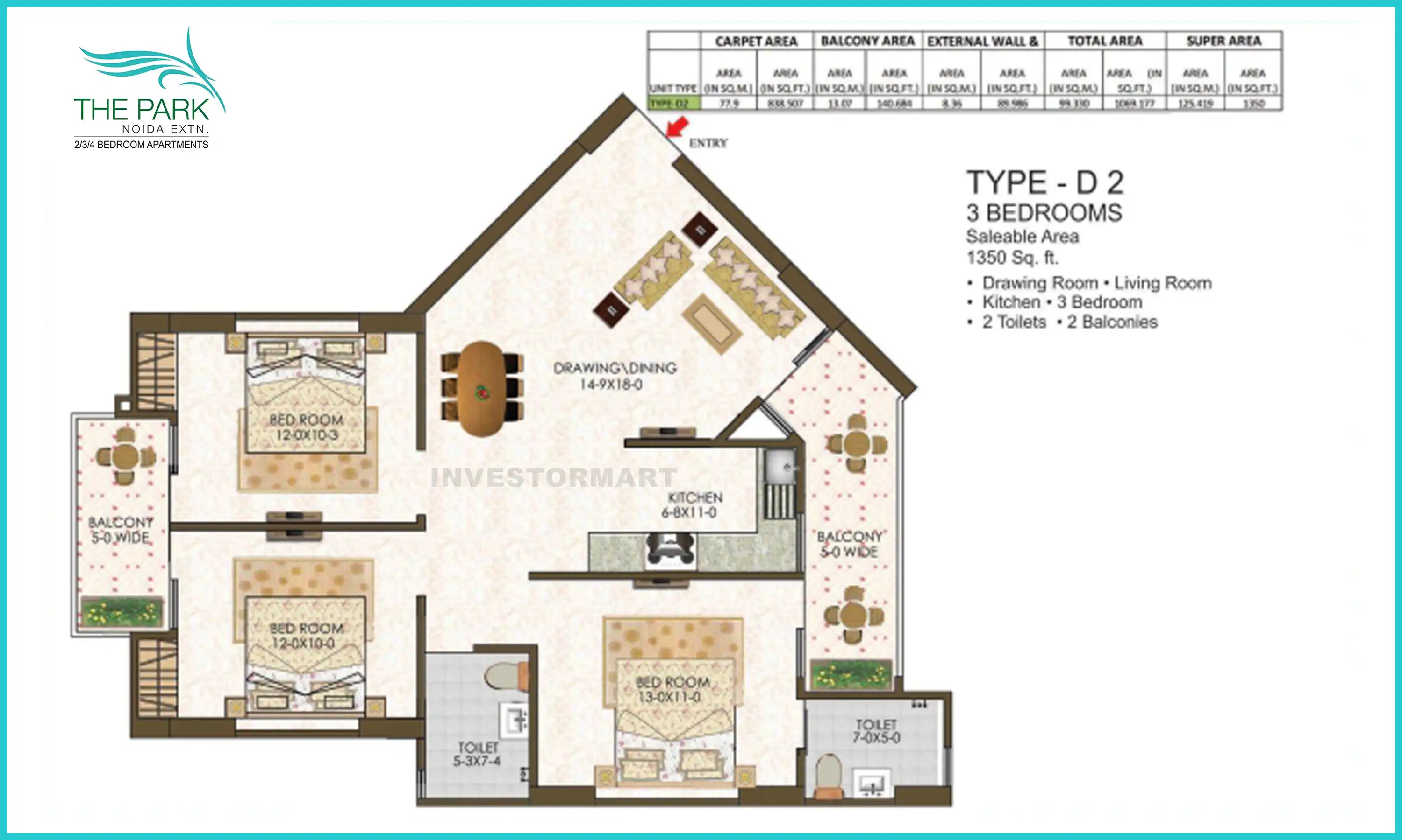1350 Sqft
