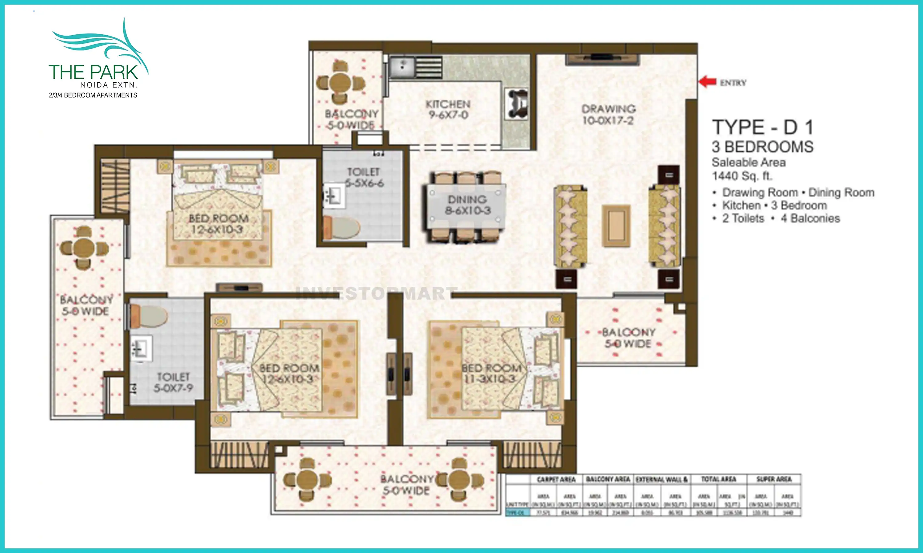 1440 Sqft