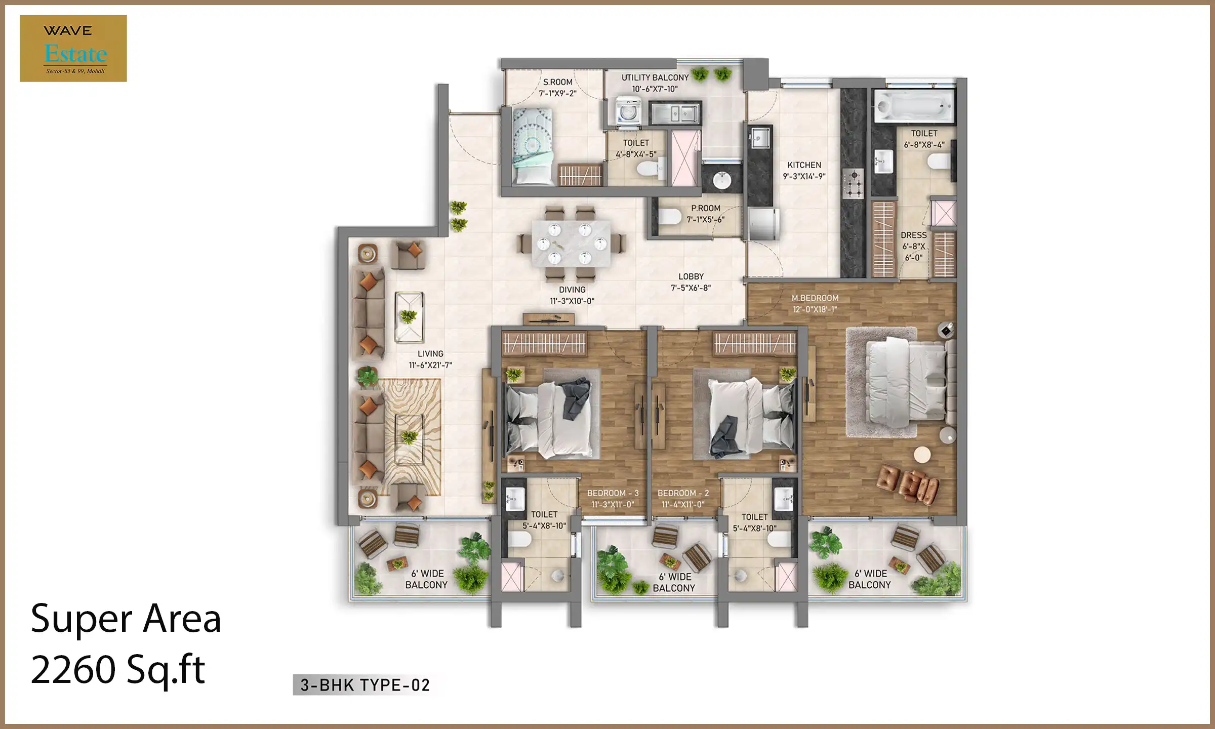 2260 Sqft