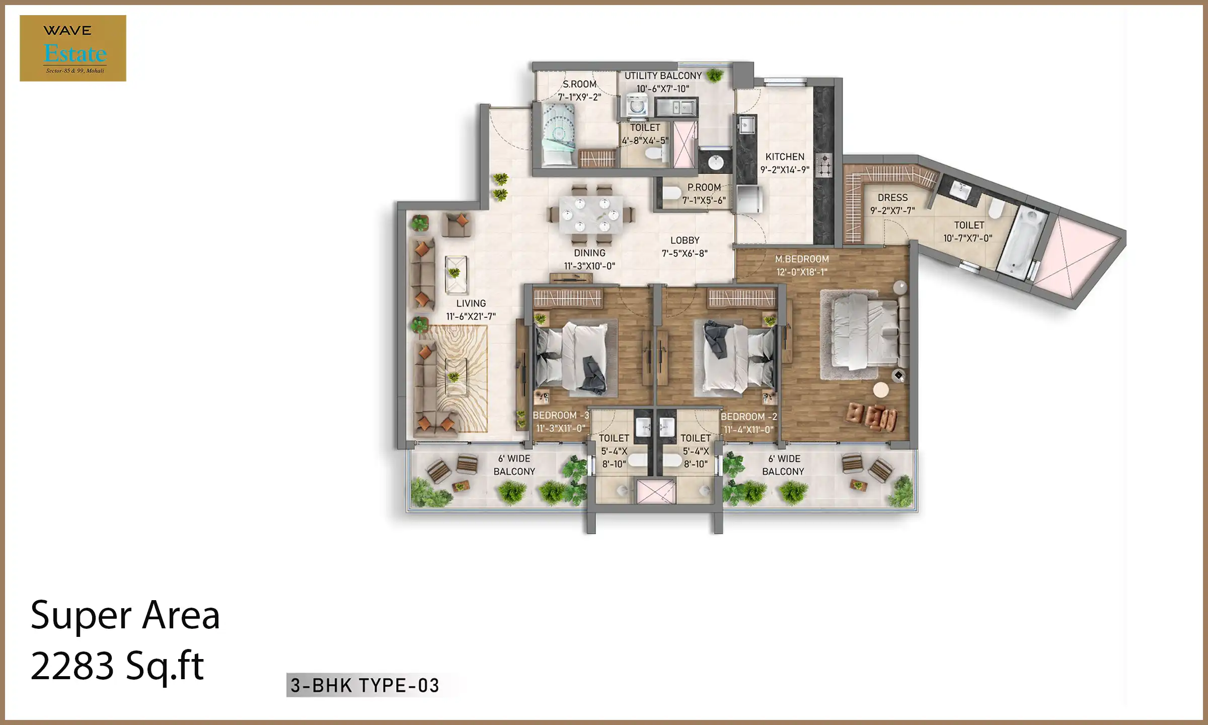 2283 Sqft