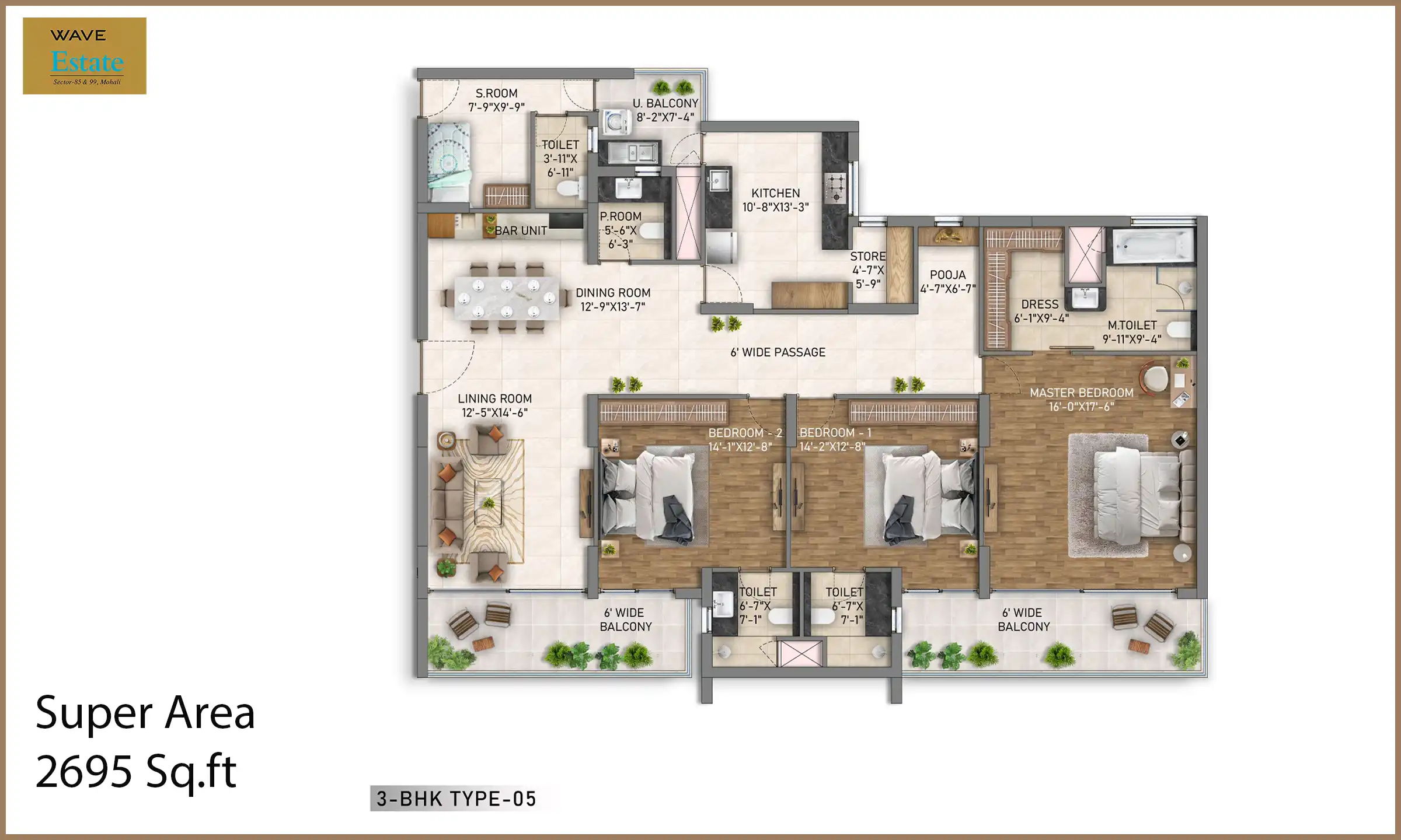 2695 Sqft