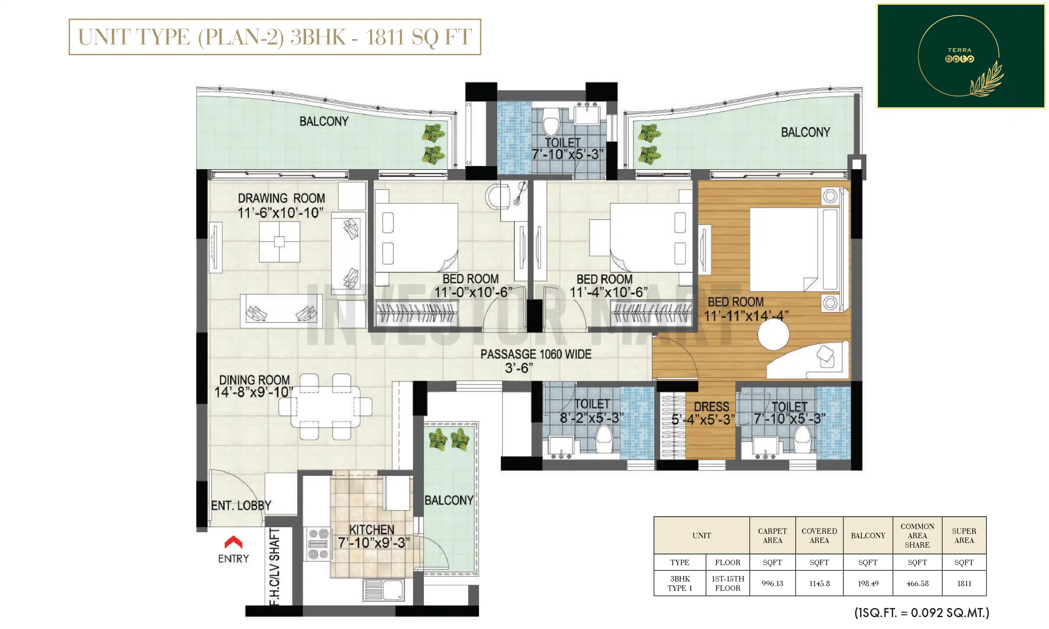 1811 Sqft