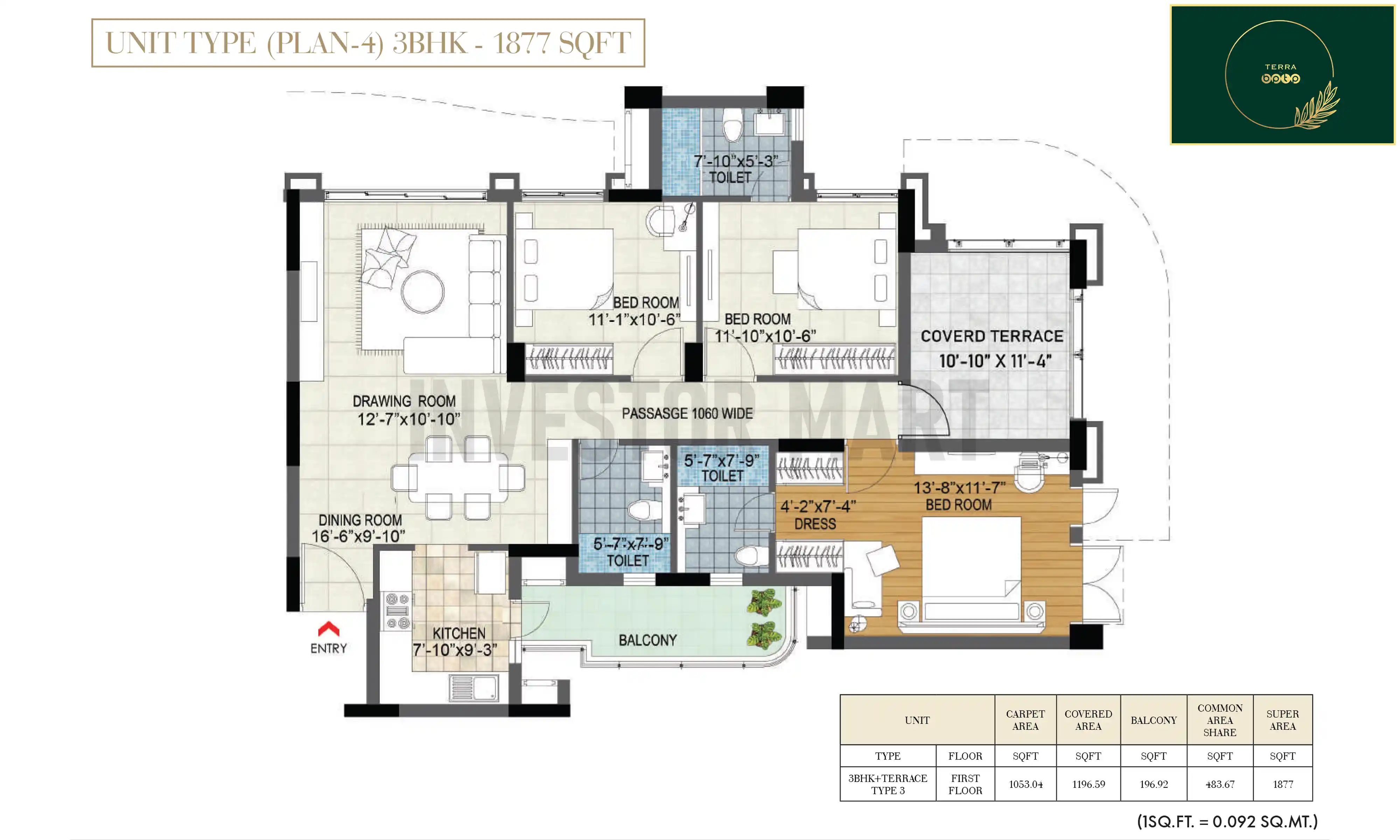 1877 Sqft