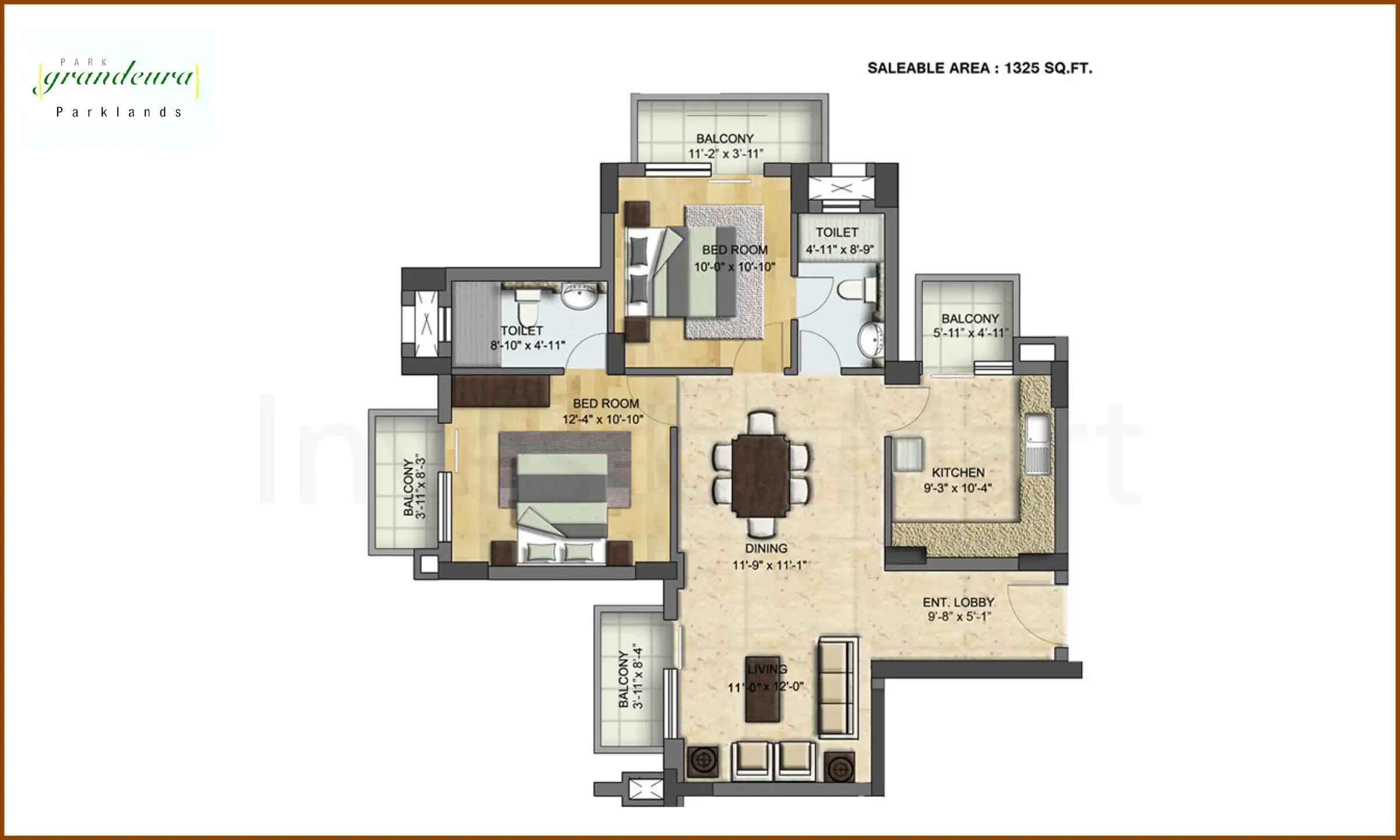 1325 Sqft