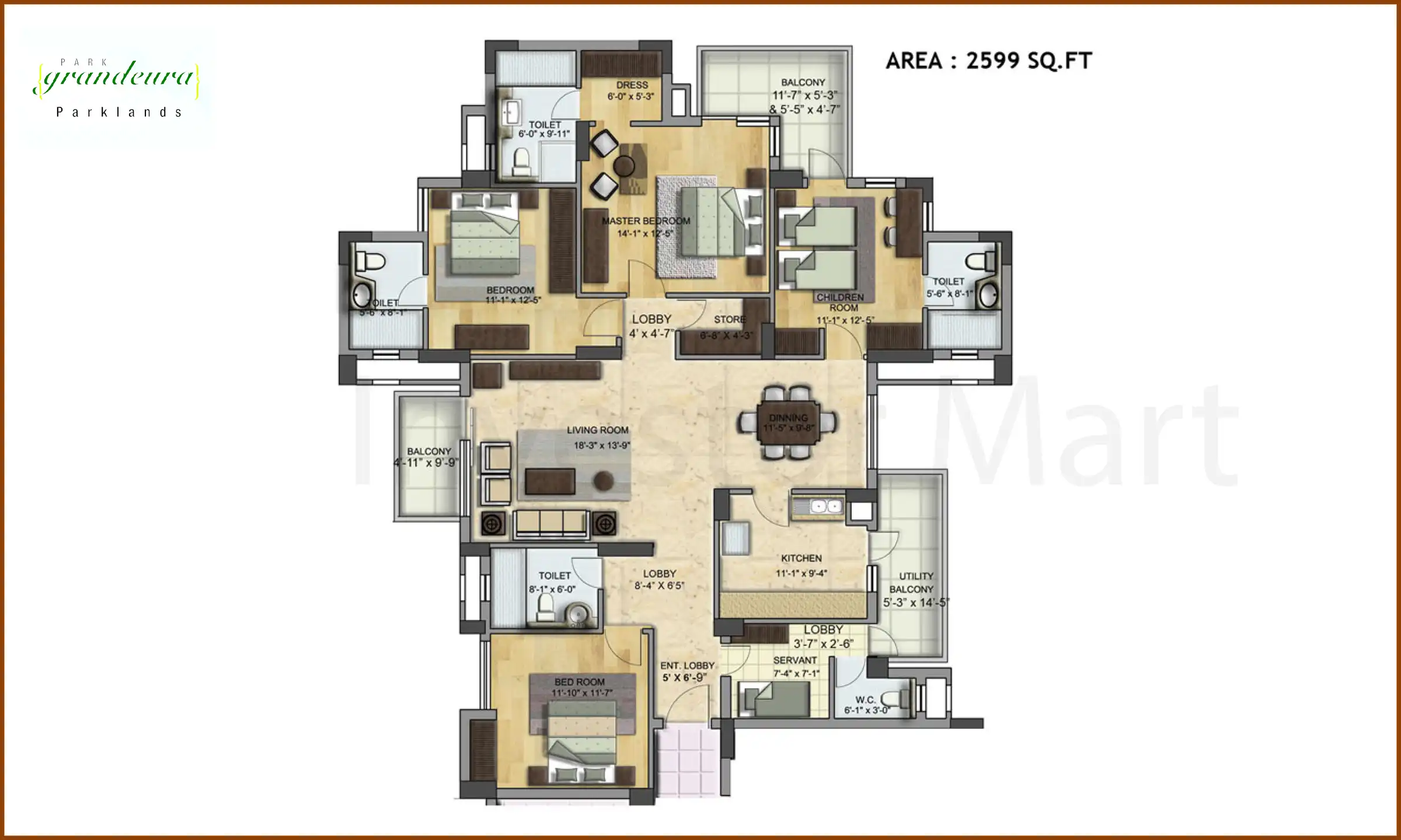 2599 Sqft