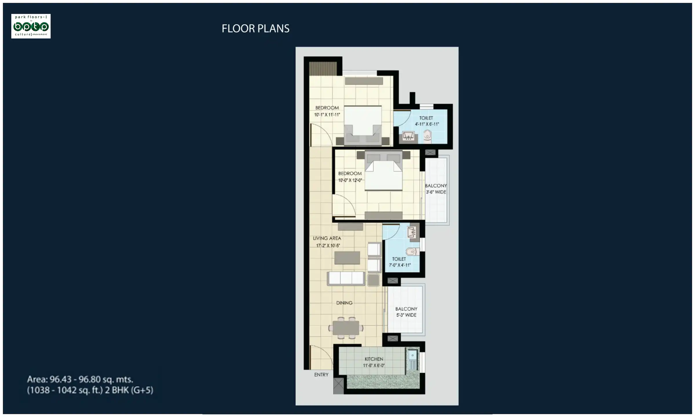 1042 Sqft