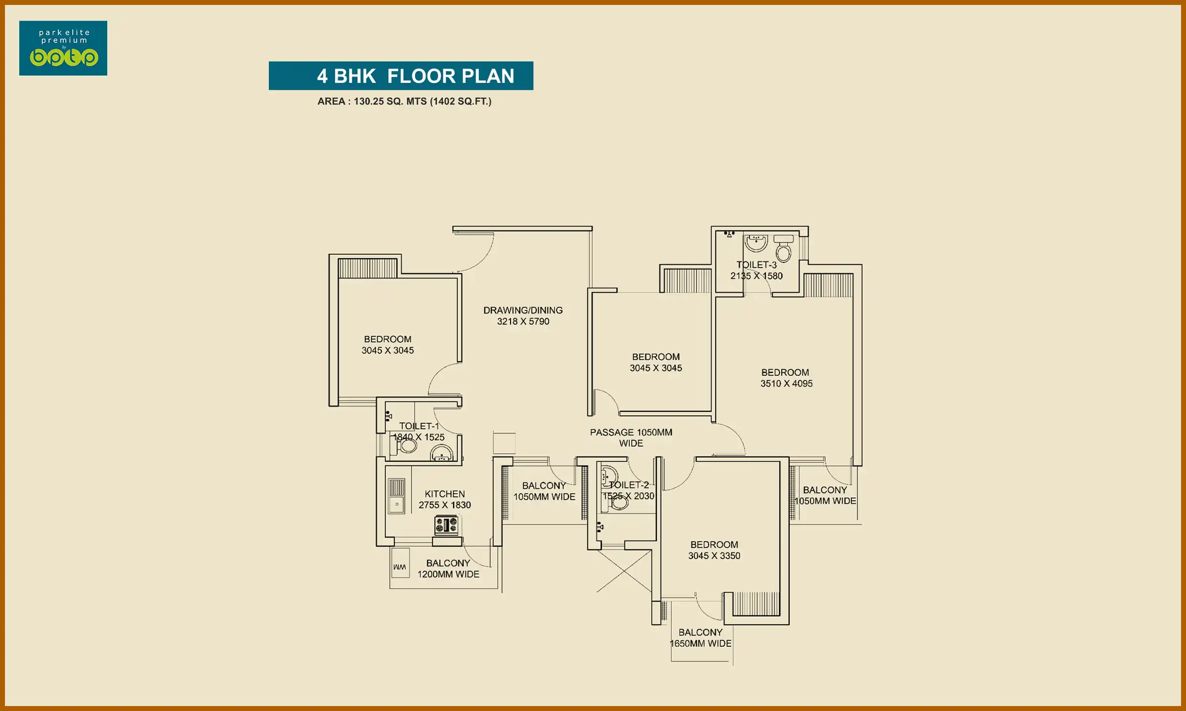1402 Sqft