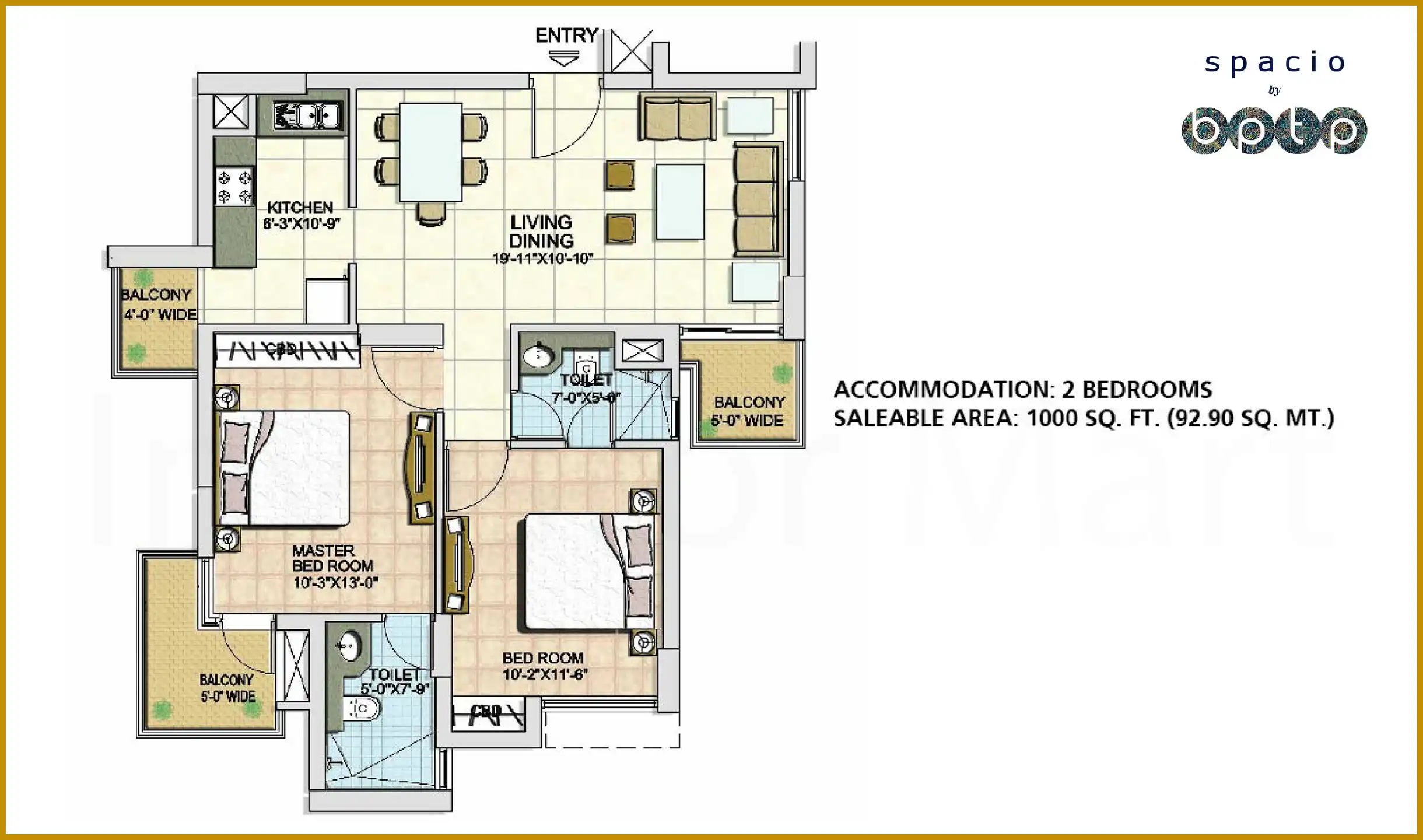 1000 Sqft
