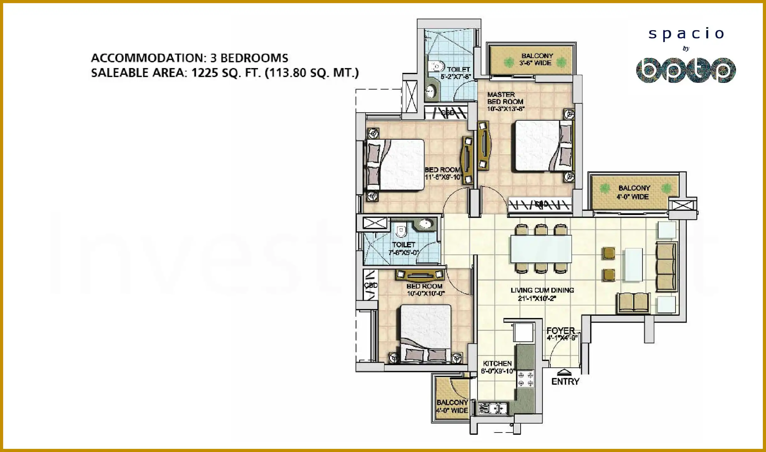 1225 Sqft