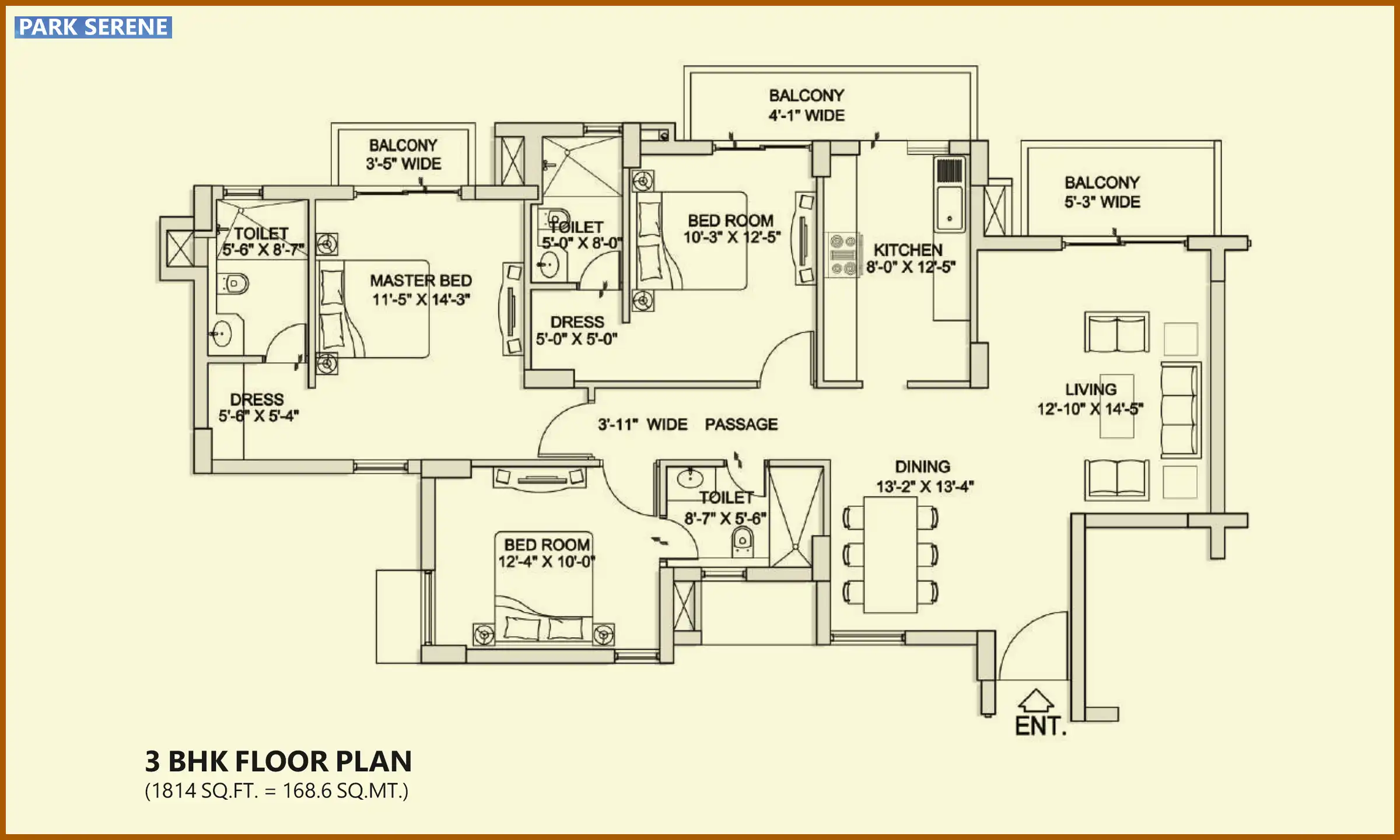 1814 Sqft