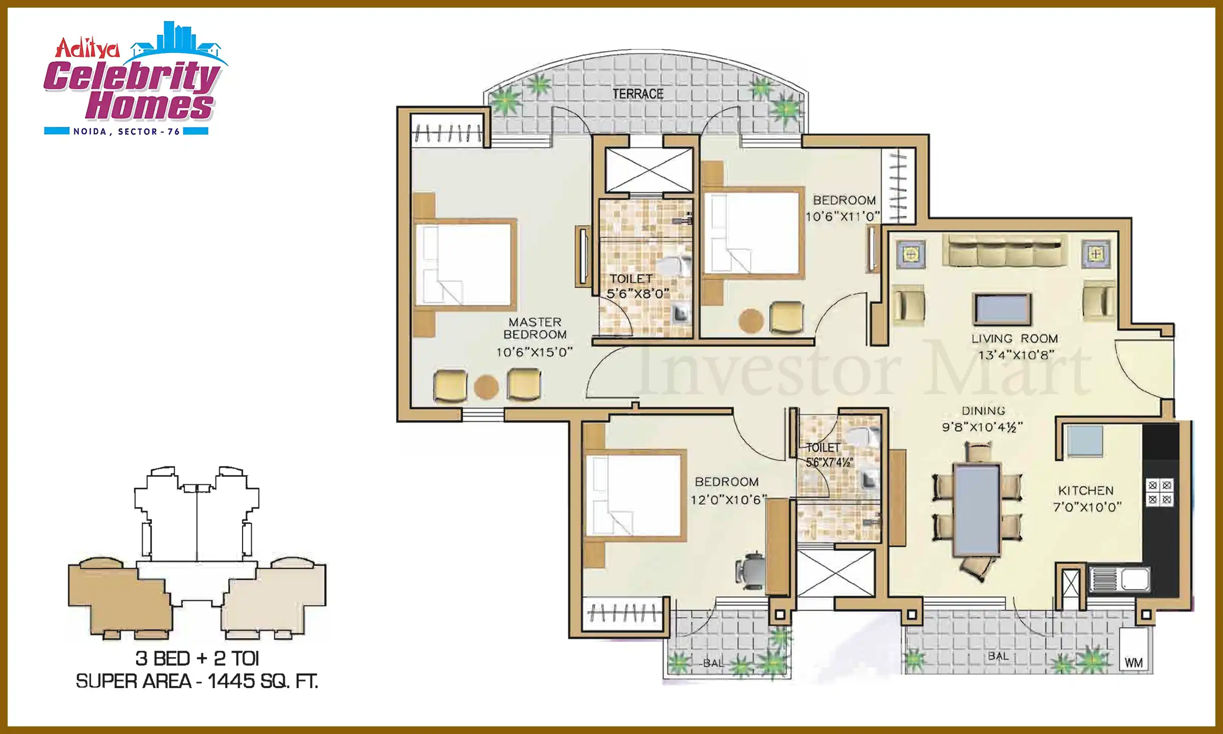 1445 Sqft