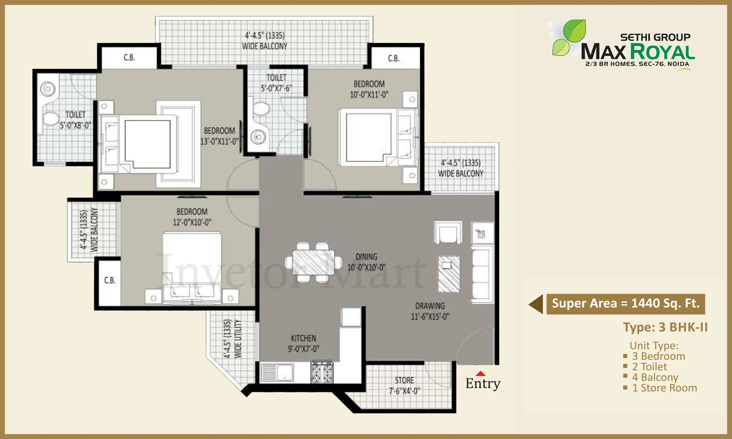 1440 Sqft