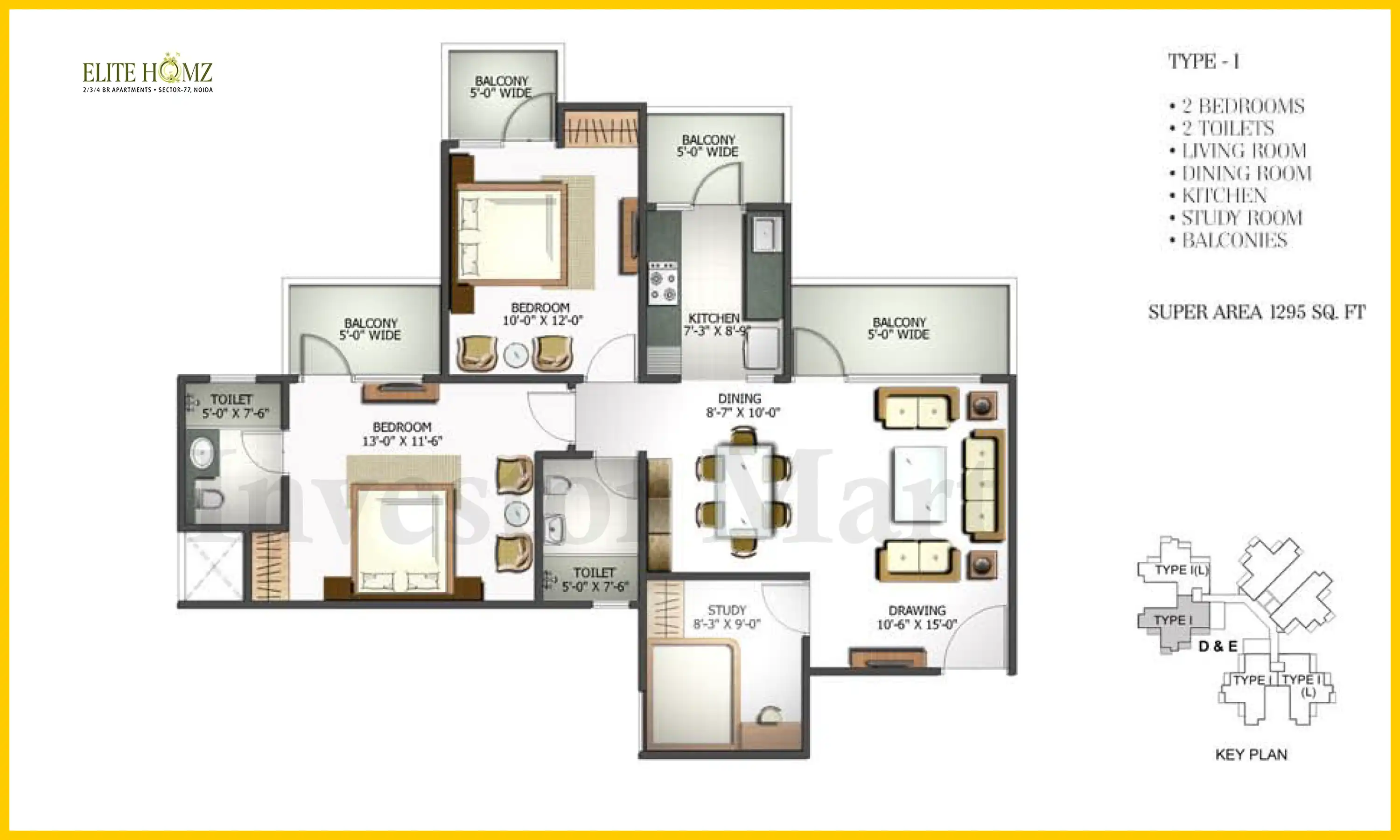 1295 Sqft