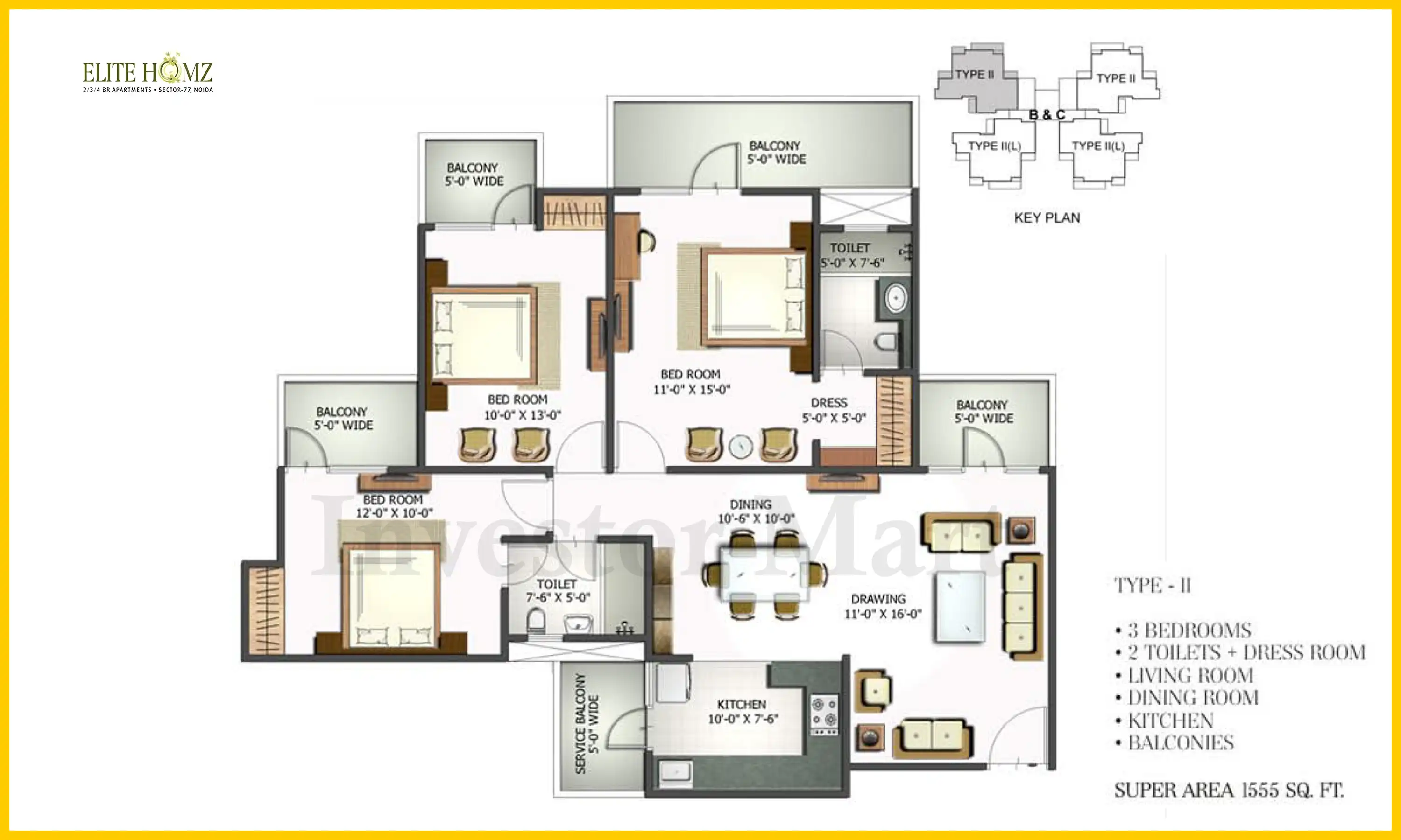 1555 Sqft