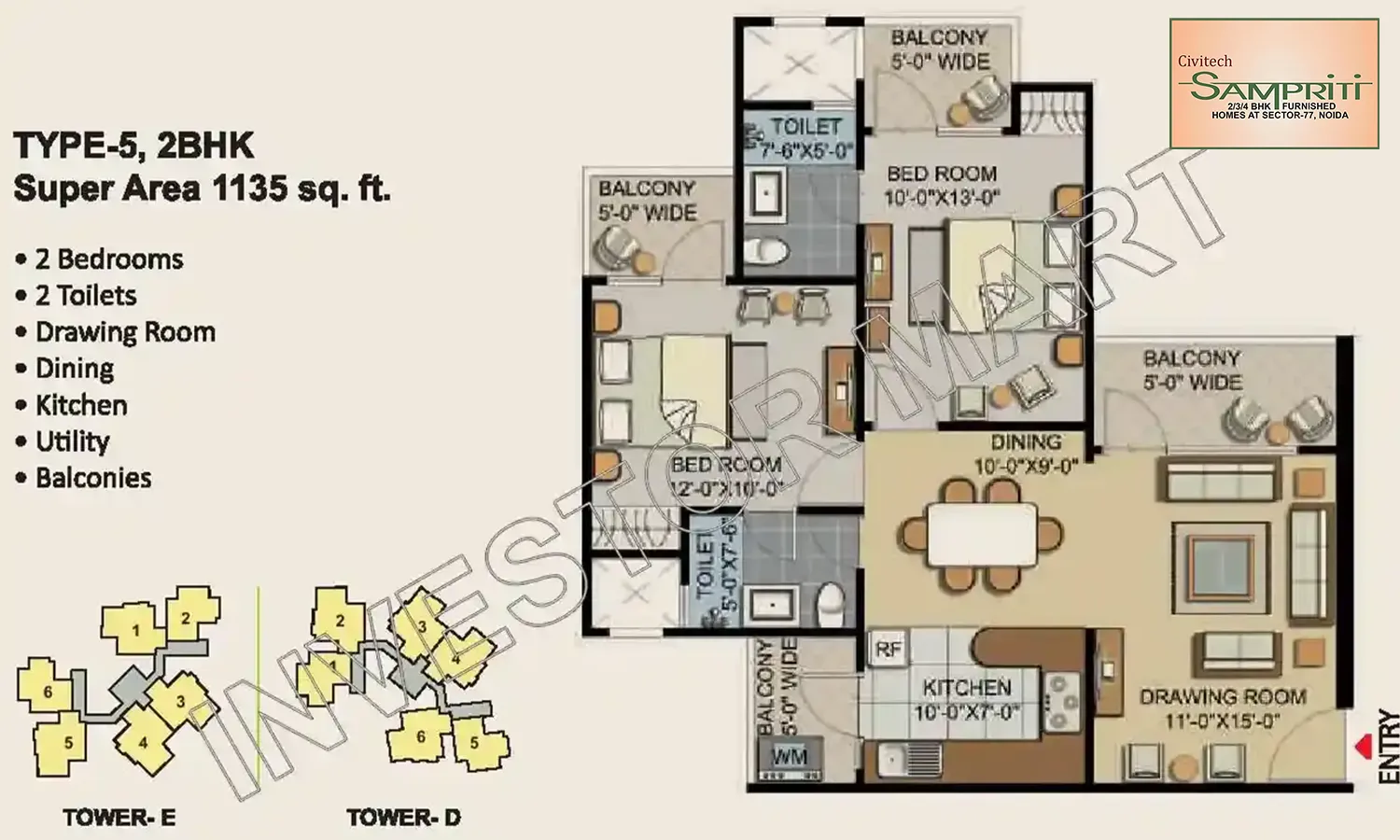 1135 Sqft