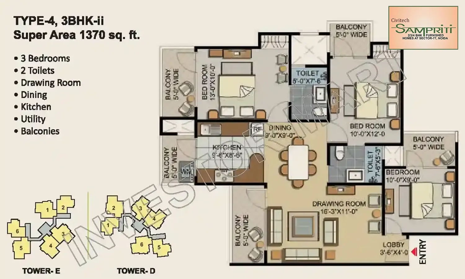 1370 Sqft
