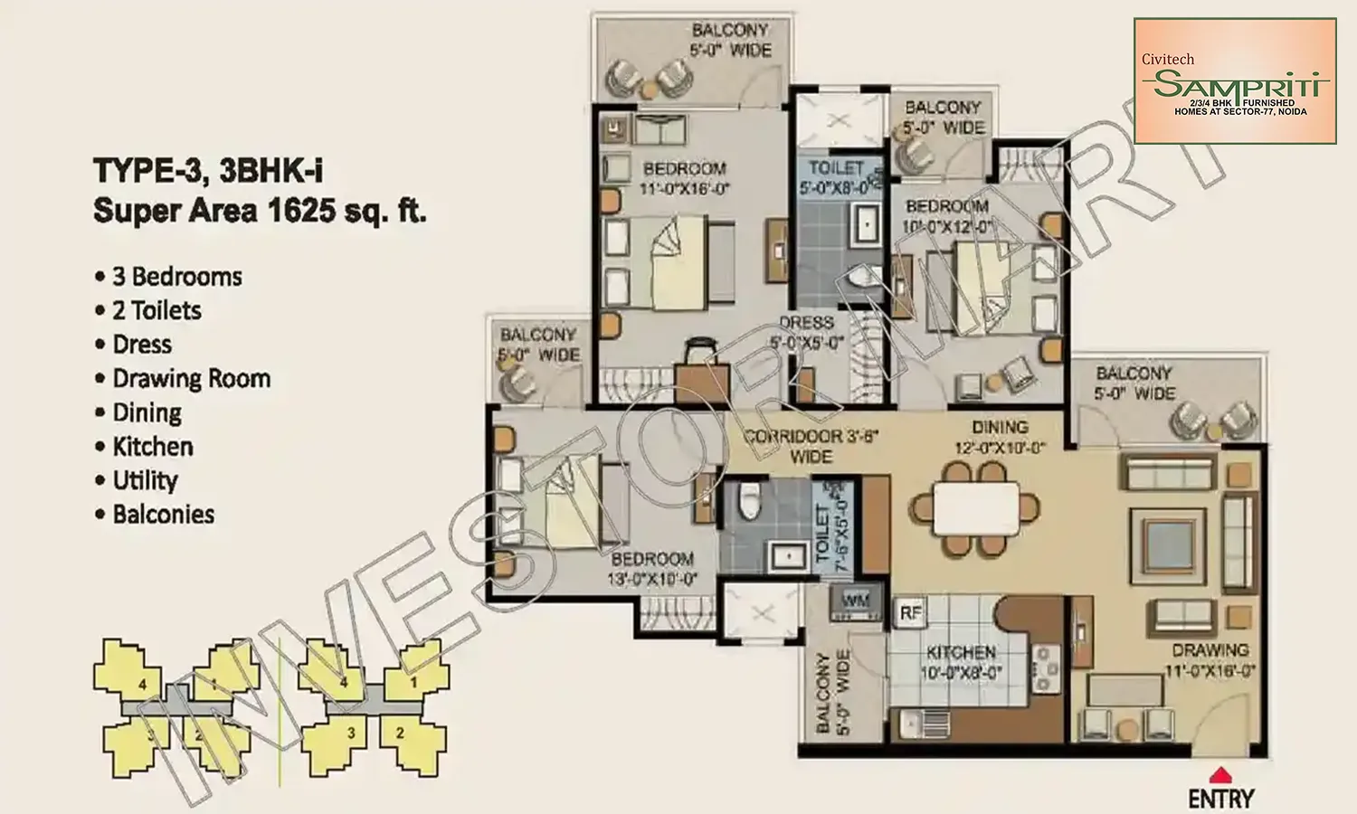 1625 Sqft