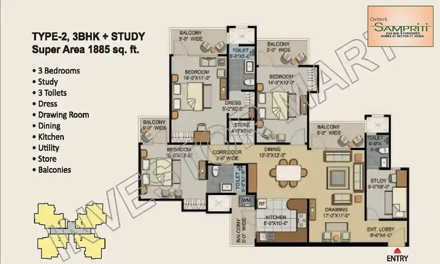 1885 Sqft