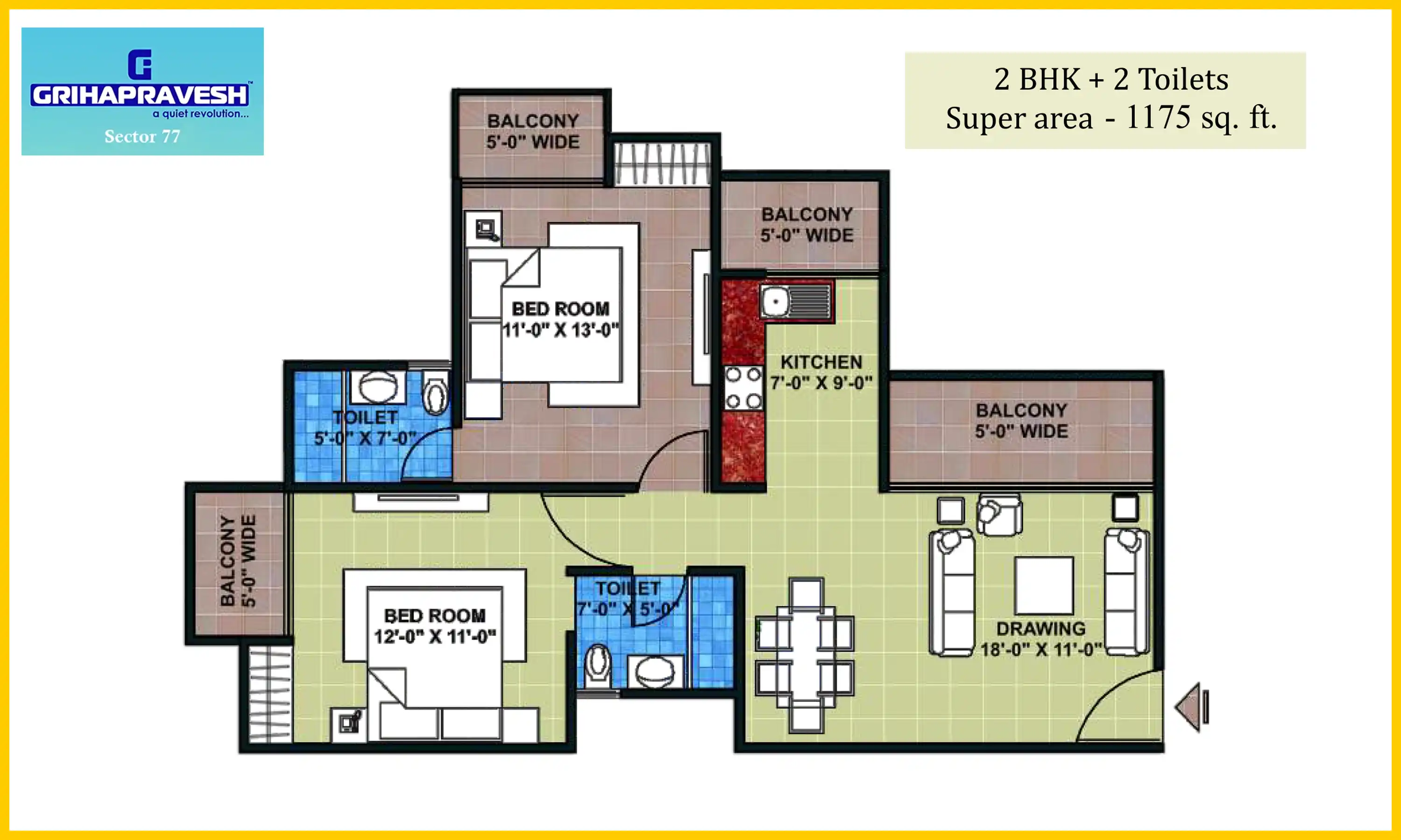 1175 Sqft
