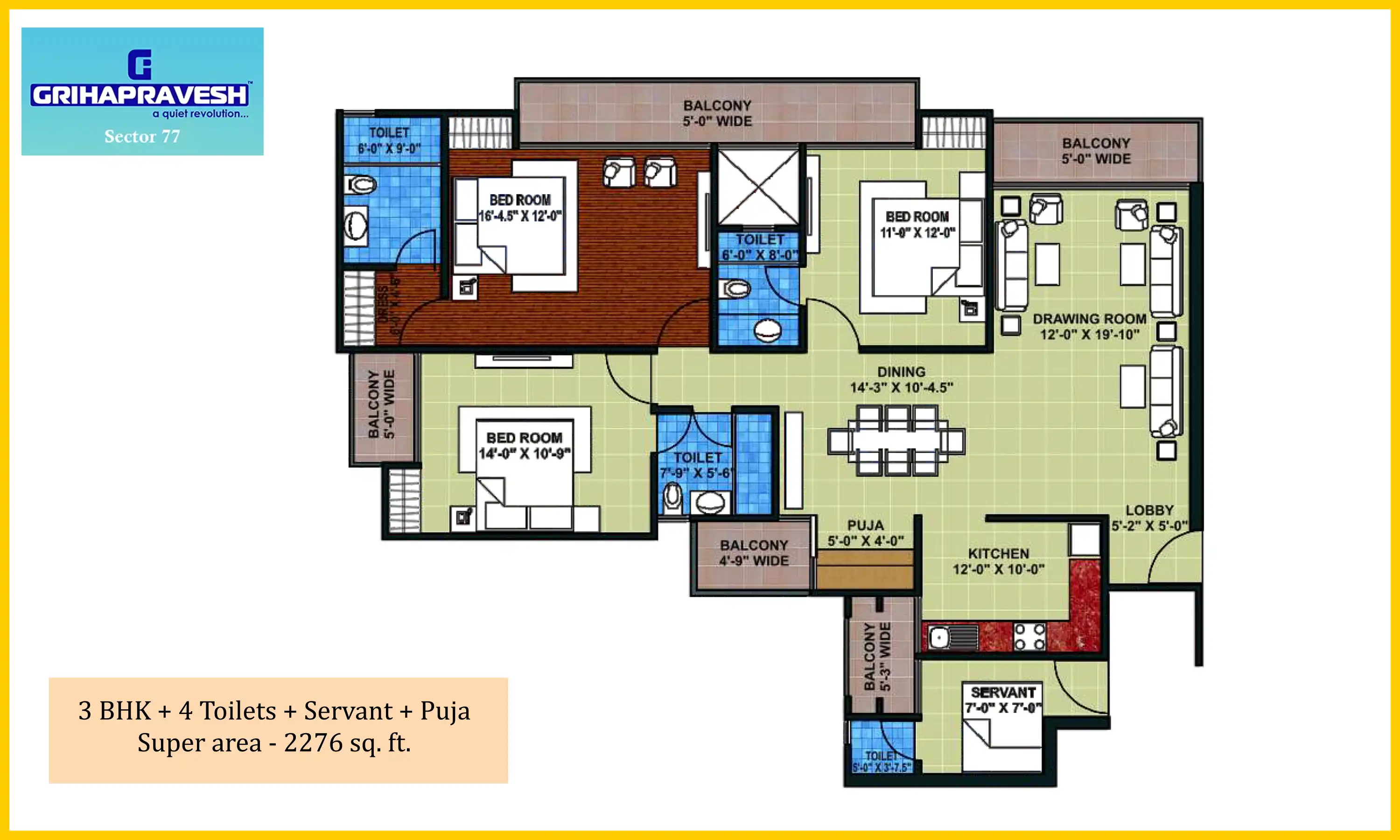 2276 Sqft