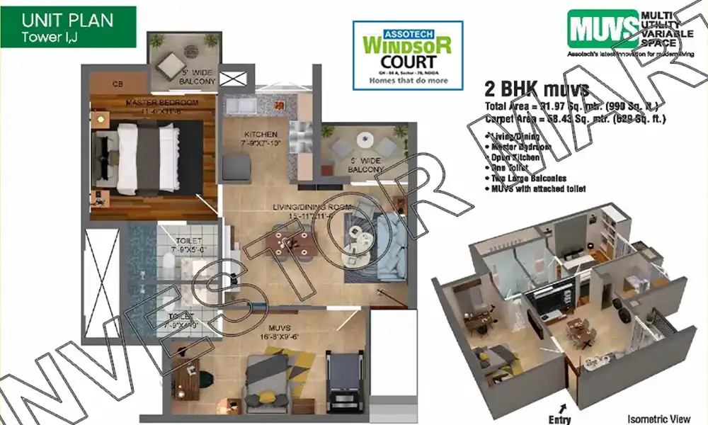 990 Sqft