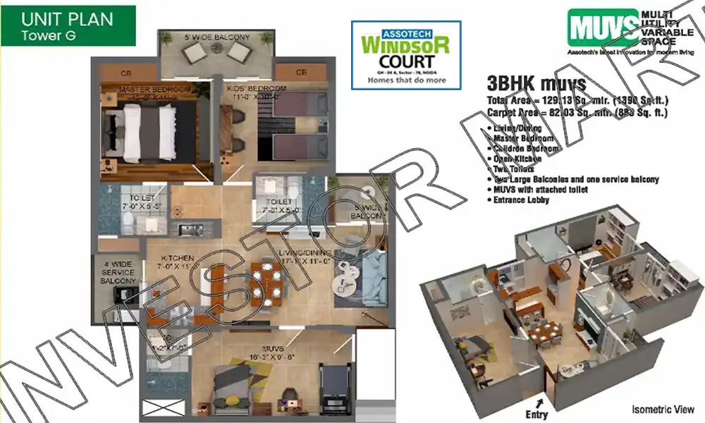 1390 Sqft