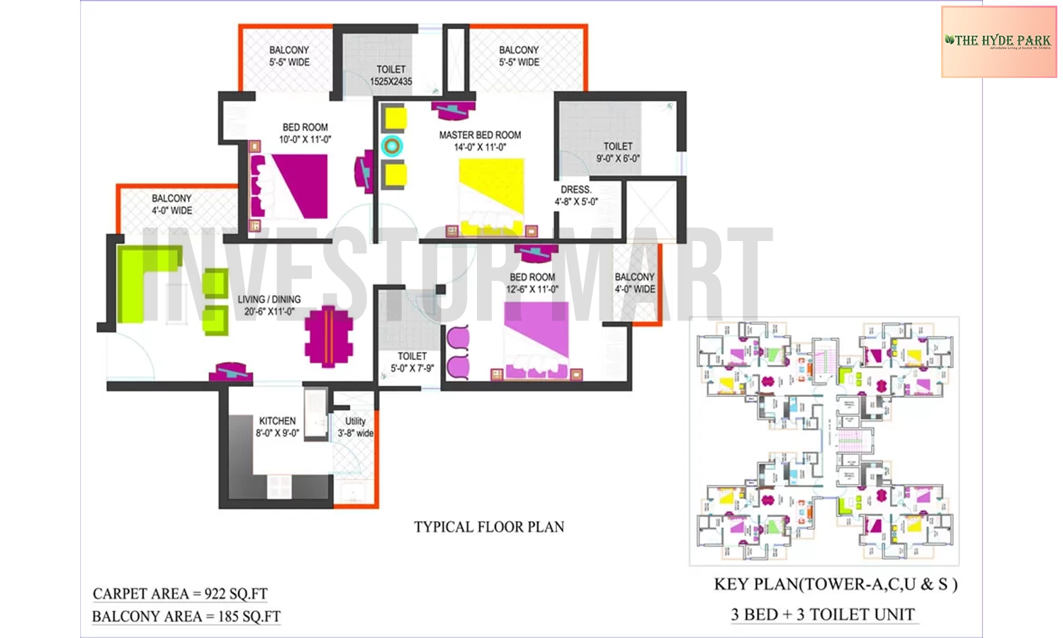 922 Sqft