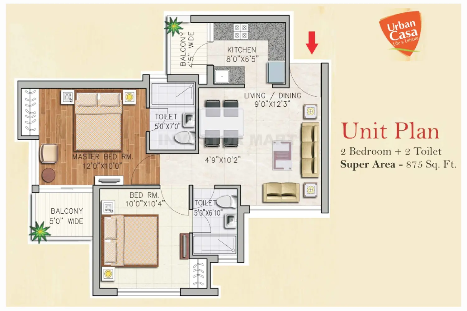 875 Sqft
