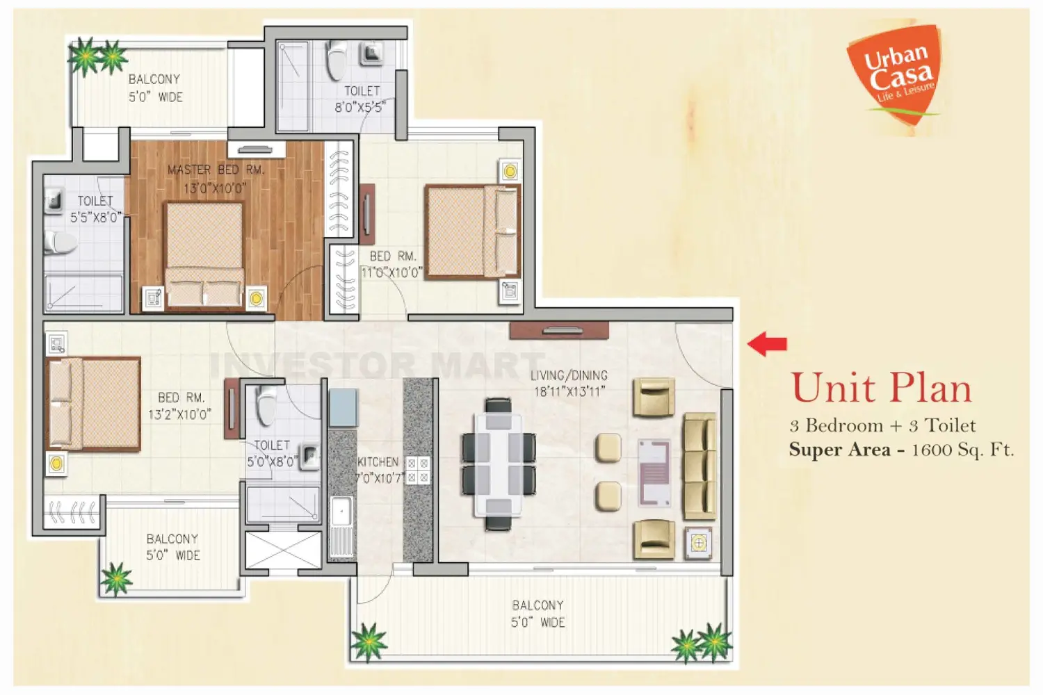 1600 Sqft