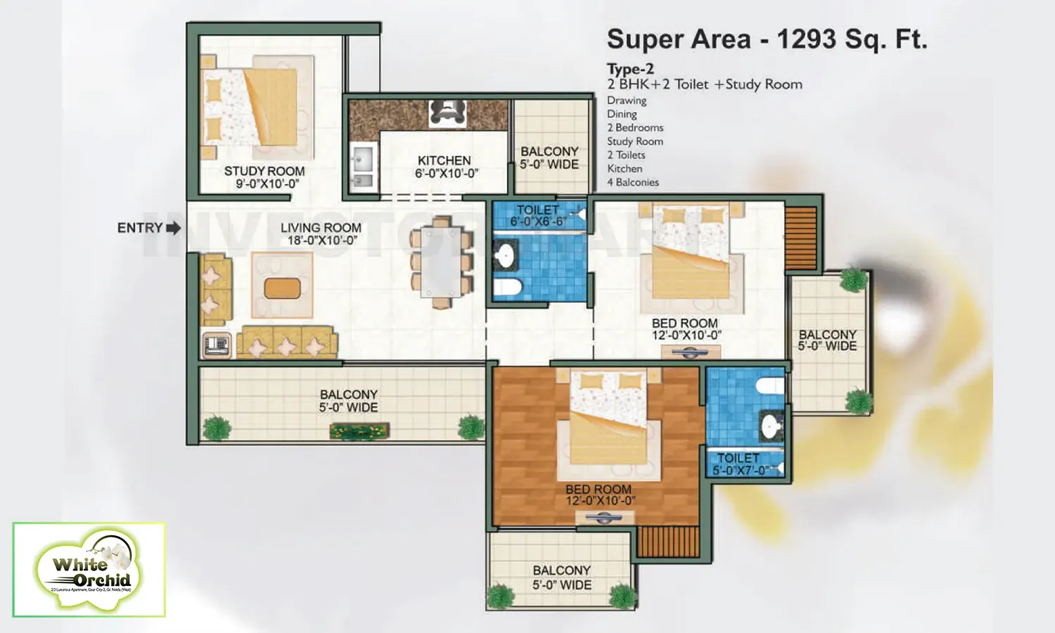 1293 Sqft