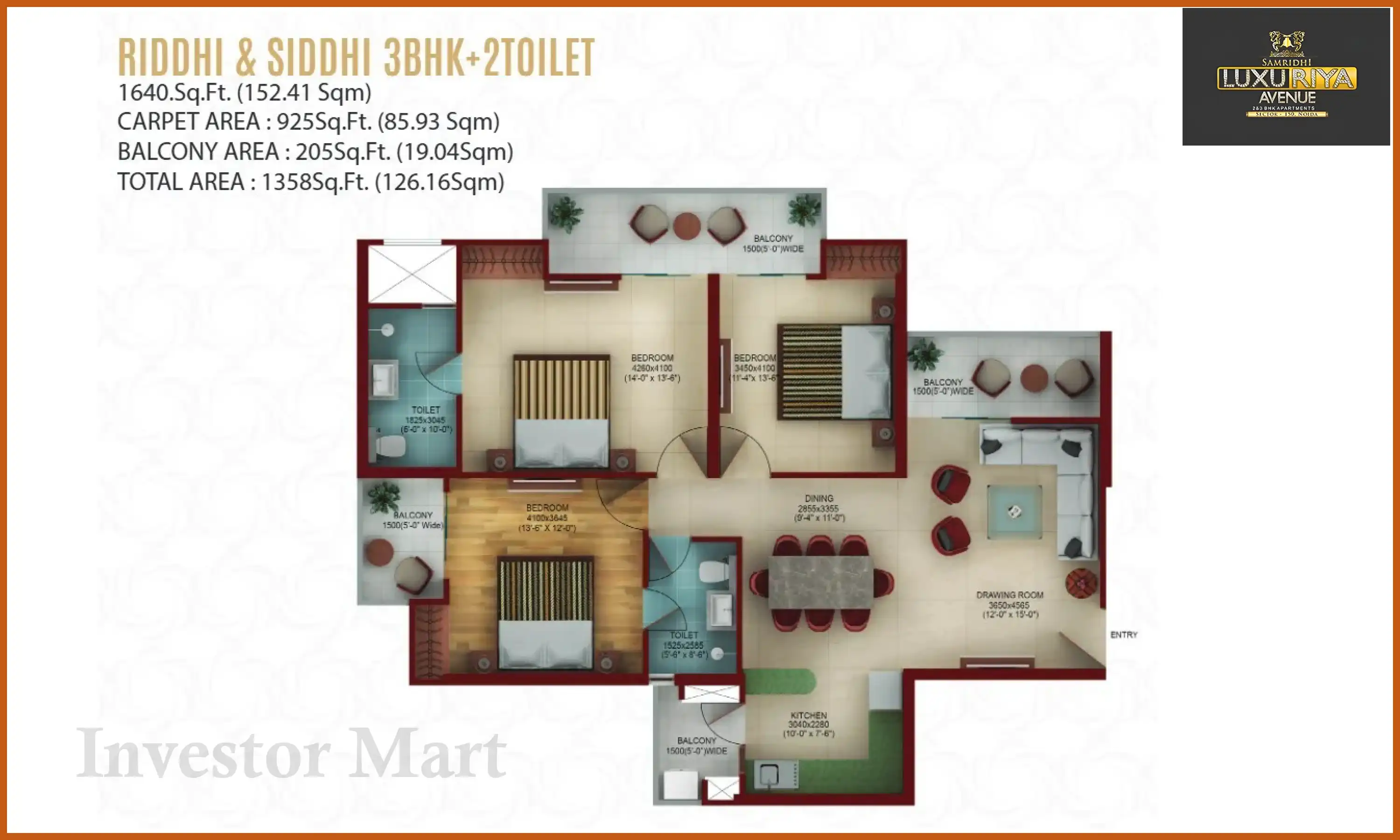 1640 Sqft