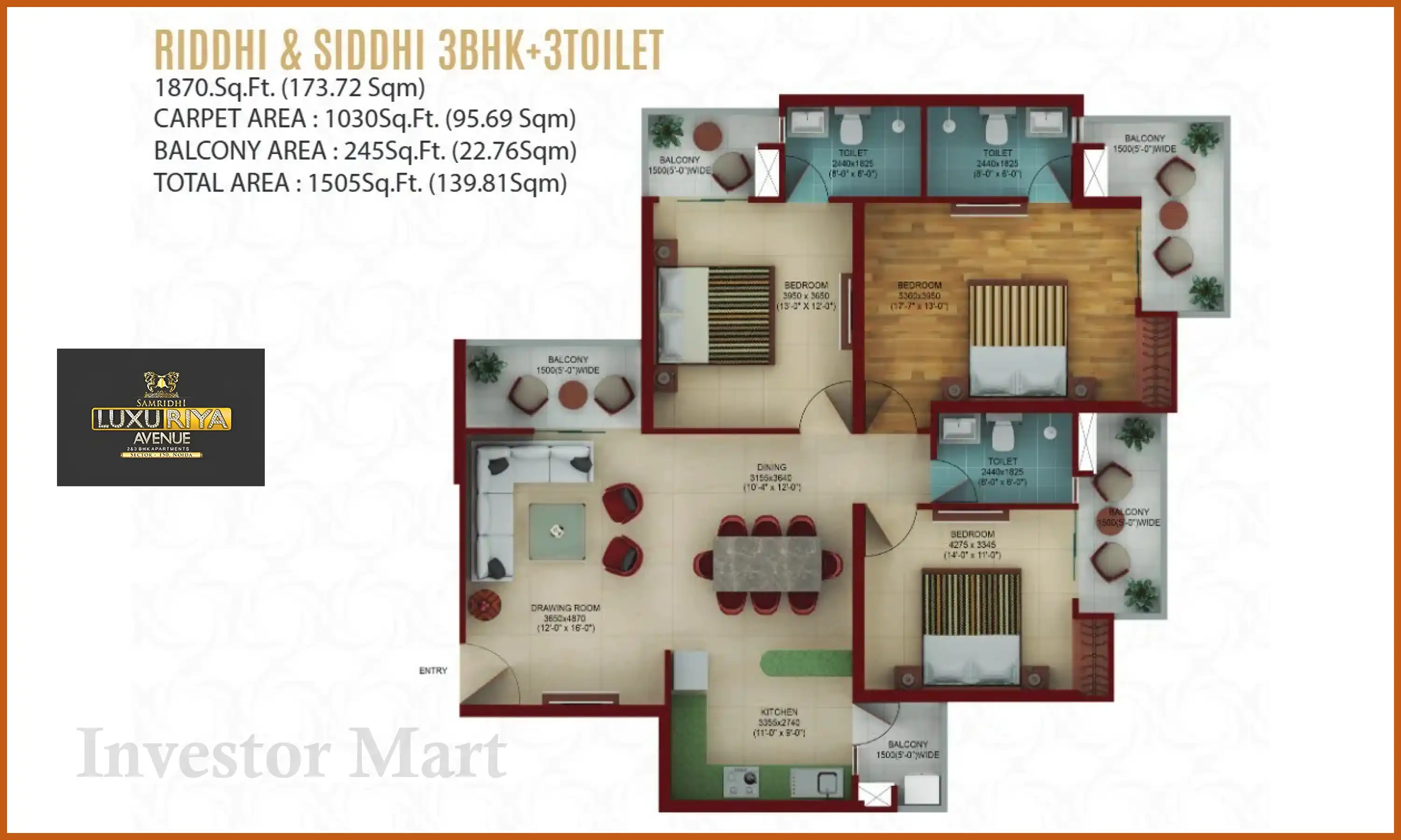 1870 Sqft