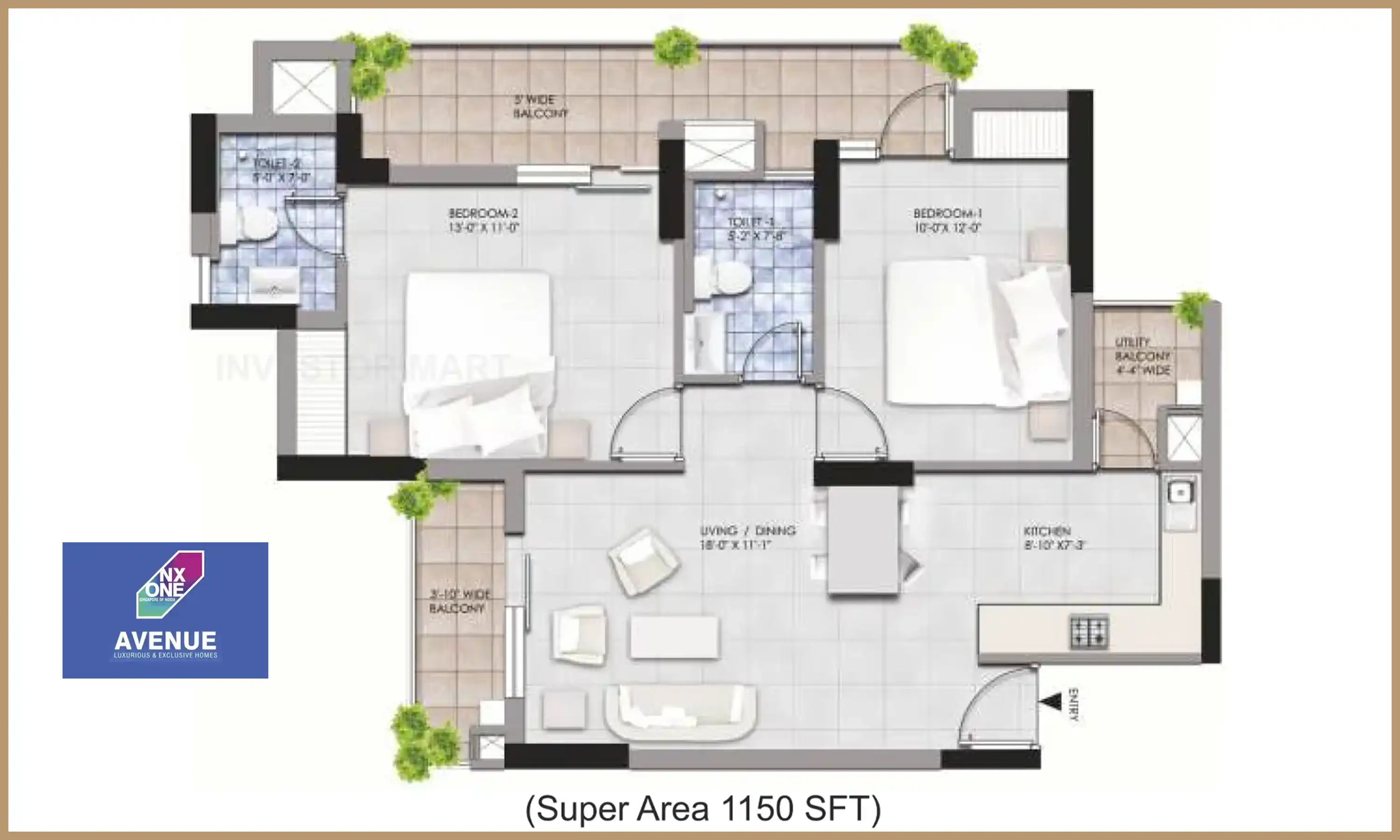 1150 Sqft